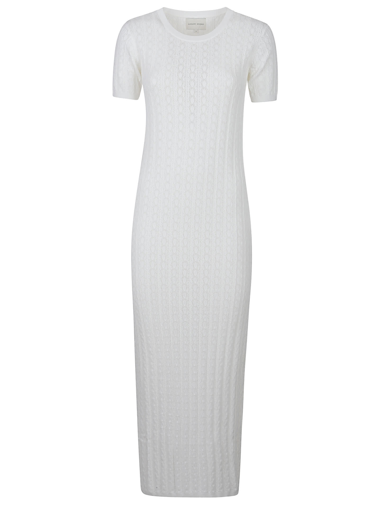 LOULOU STUDIO ARUBA RIB LACE KNIT DRESS 