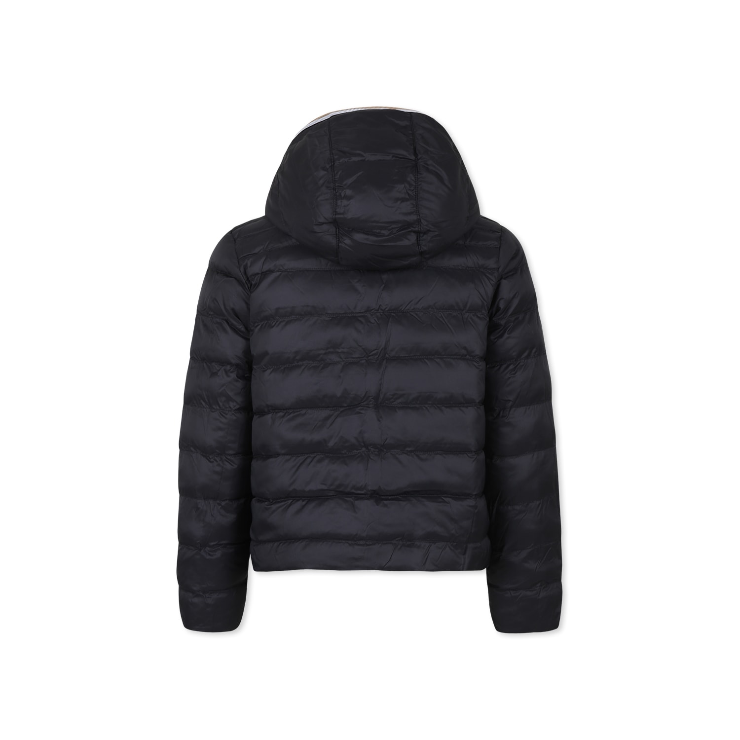 Hugo Boss Beige Reversible Down Jacket For Boy With Logo In Beige