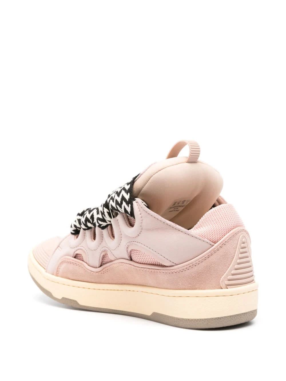 Shop Lanvin Curb Sneakers In Pink Leather