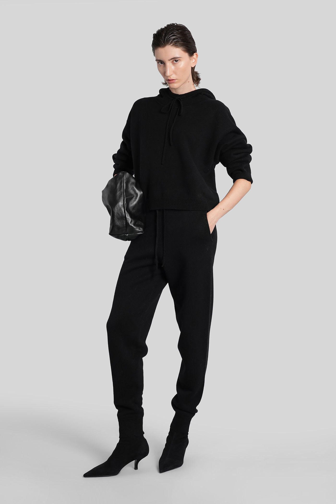 Loulou Studio Hespero Lds Pants In Black Cashmere In Black