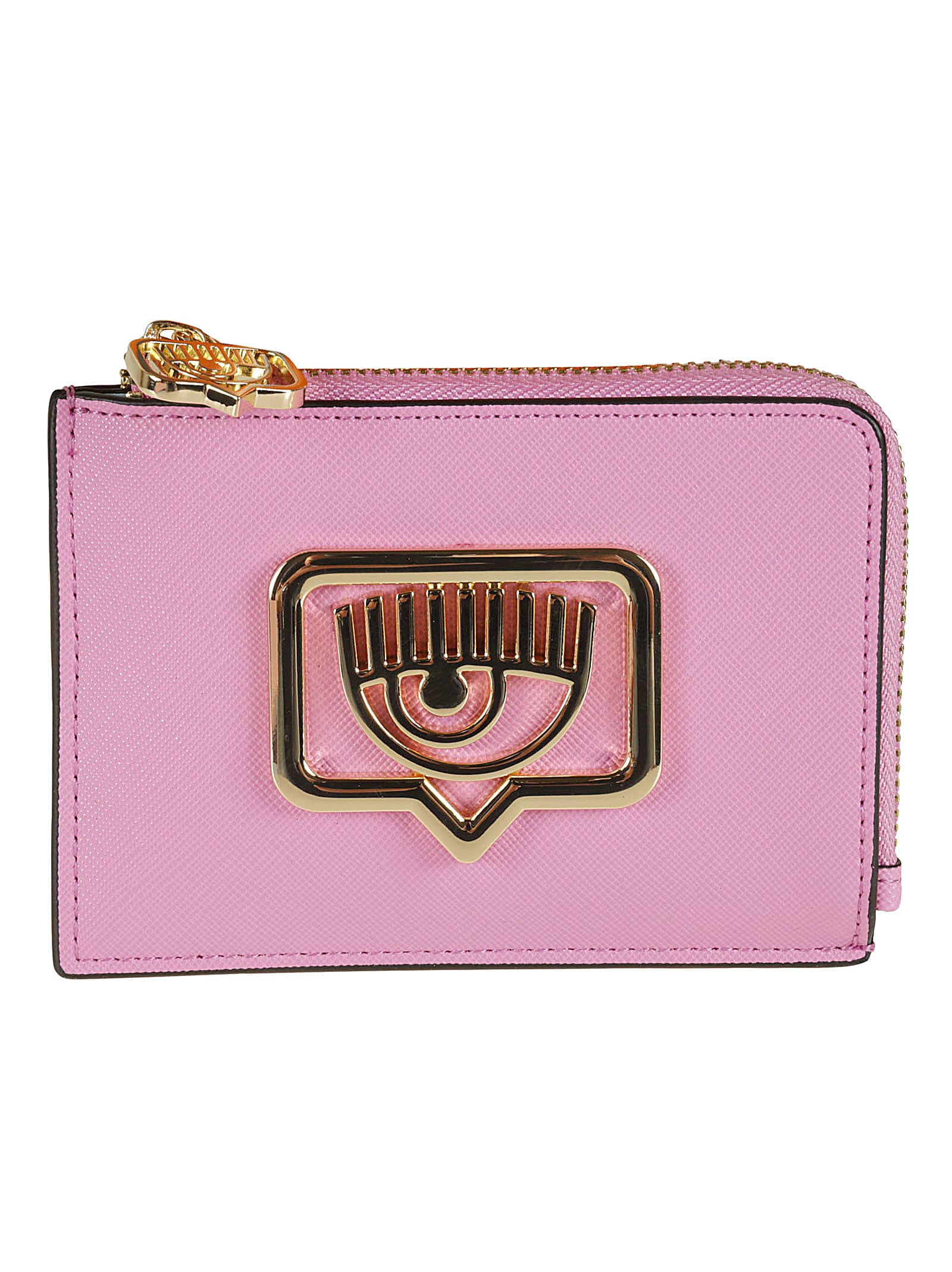 Chiara Ferragni Logo Eye Top Zip-around Wallet