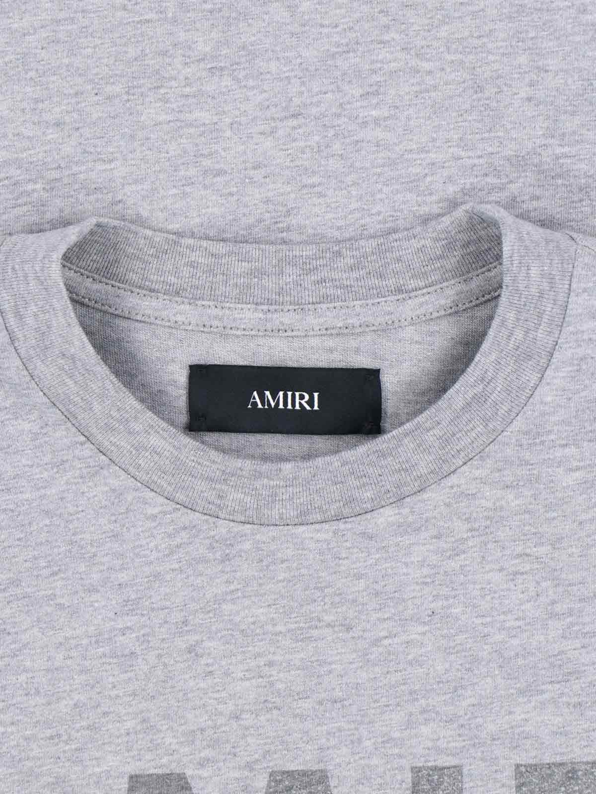Amiri Stencil Logo-print Cotton-jersey T-shirt In Gray