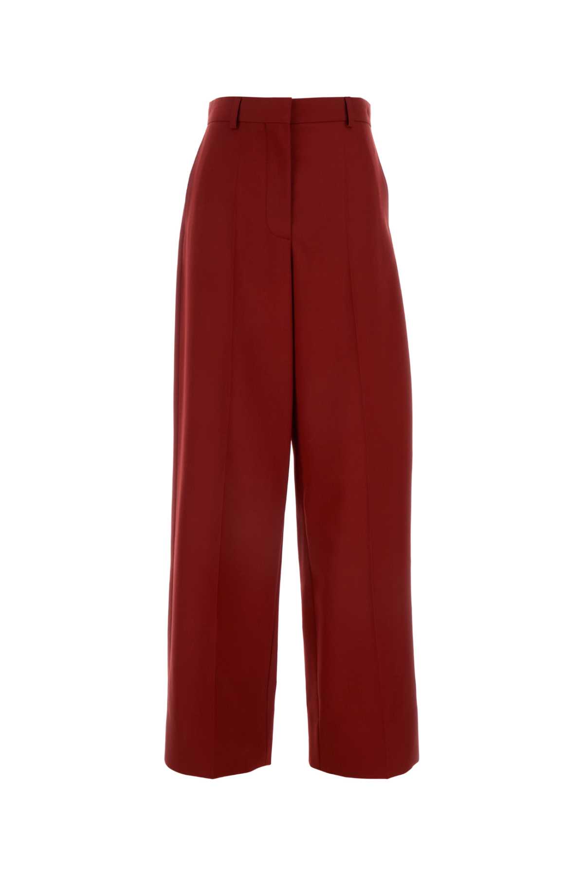 Tiziano Red Wool Ruby Wide-leg Pant