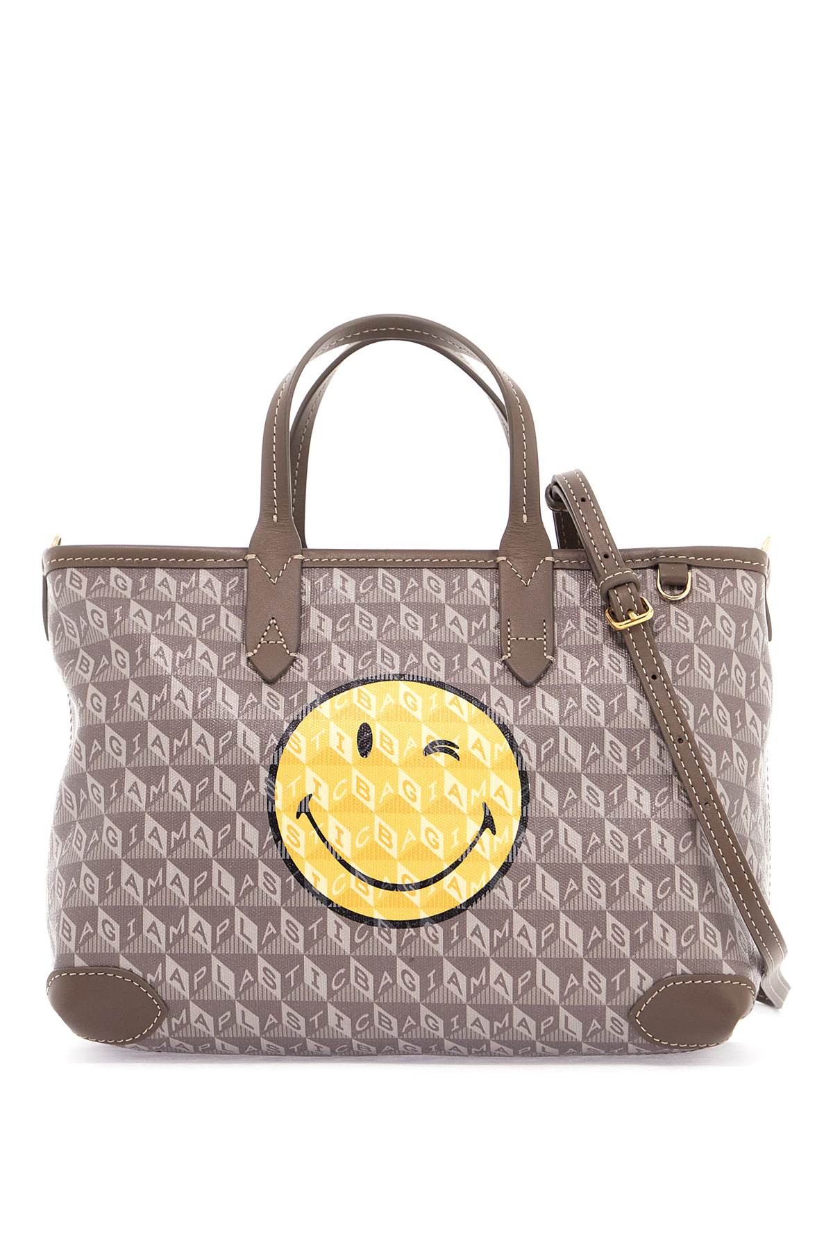 Shop Anya Hindmarch Tote Bag I Am A Plastic Bag In In Pebble (grey)