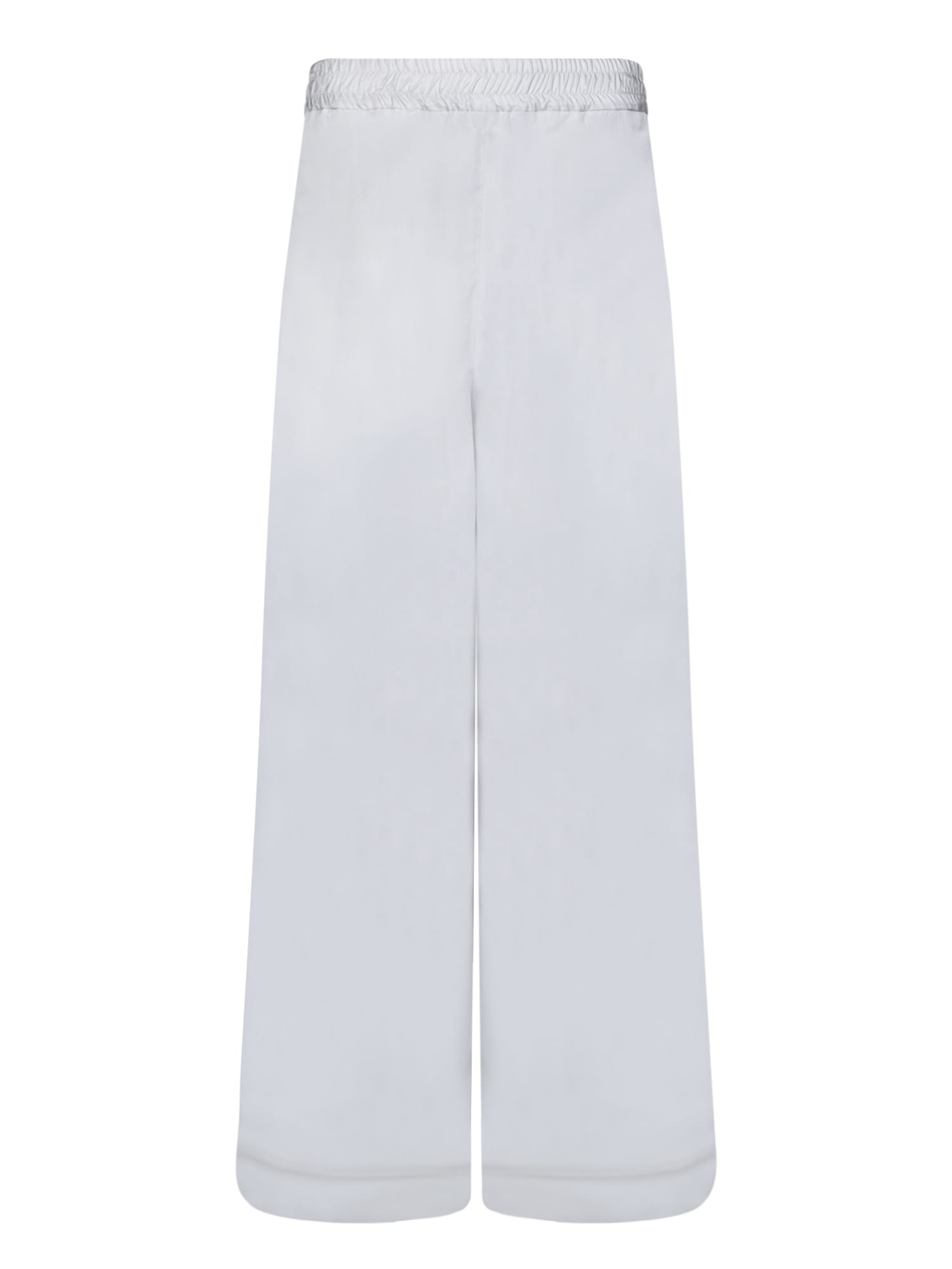 Fabiana Filippi Grey Silk Taffeta Trousers In Grey
