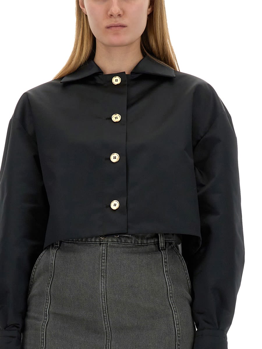 Shop Patou Cropped Fit Jacket In Black