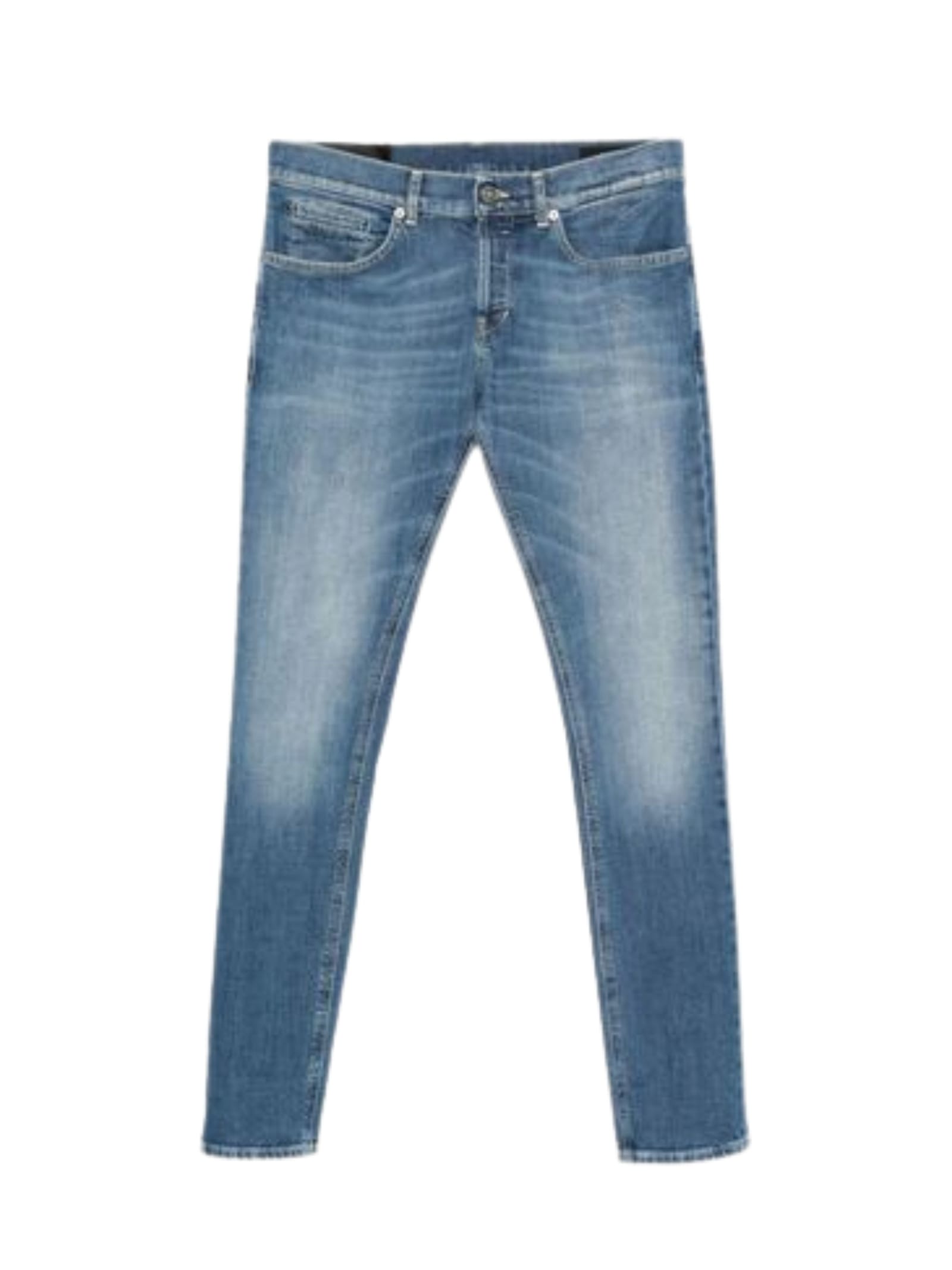 Dondup Slim-fit Blue Jeans With Classic Five-pocket Design In Blue