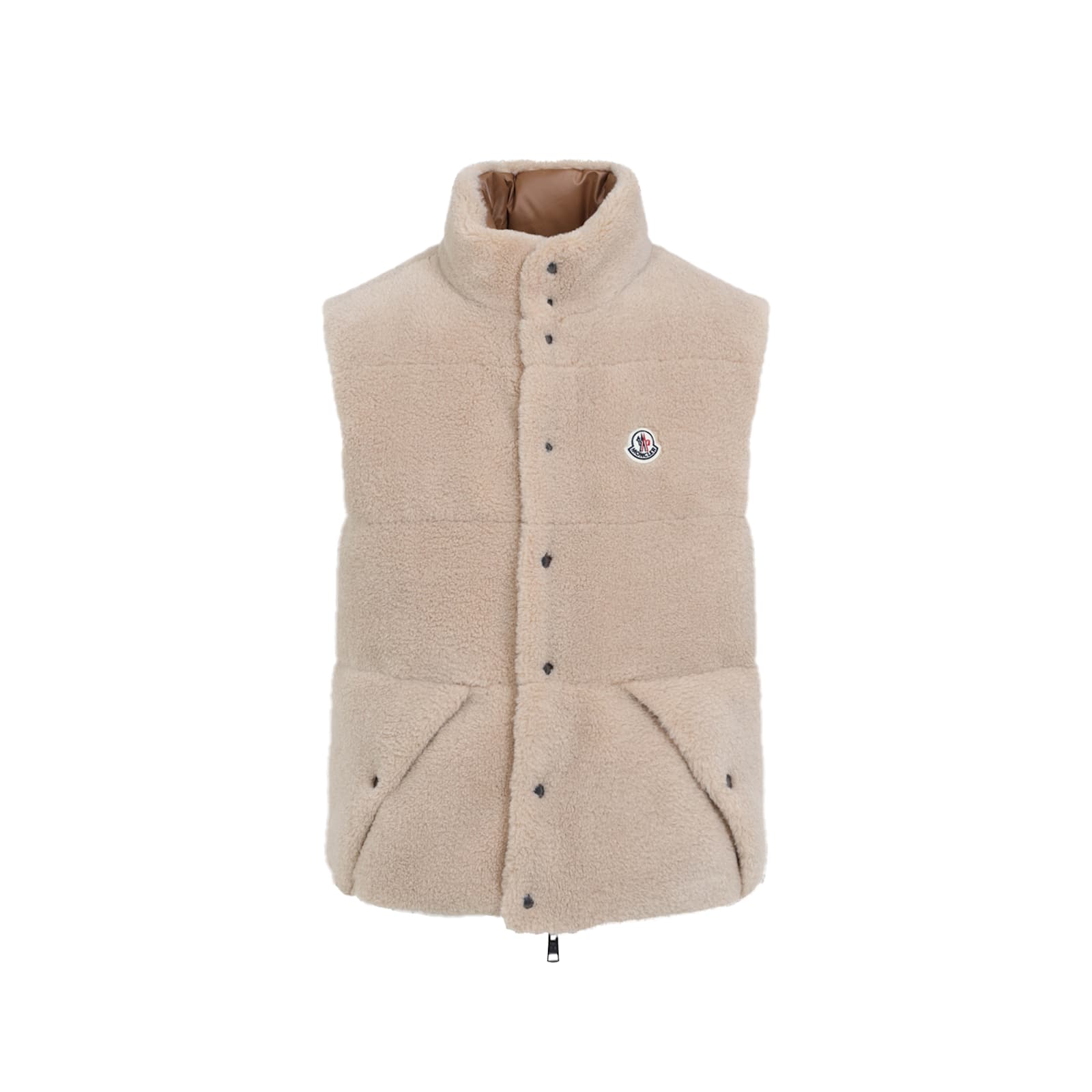 Shop Moncler Colbricon Vest In U Medium Beige