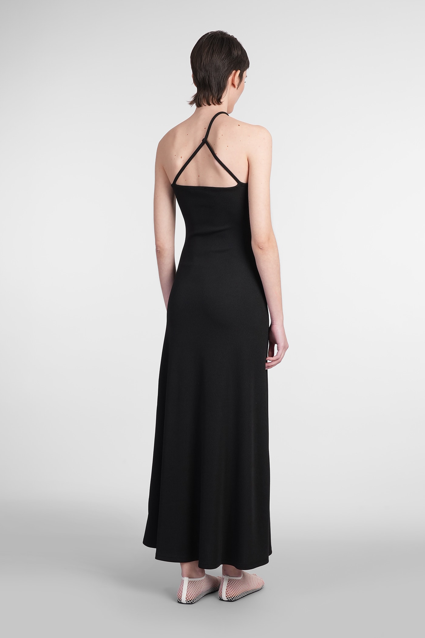 Christopher Esber Concave Stone One-shoulder Cami Maxi Dress In Black