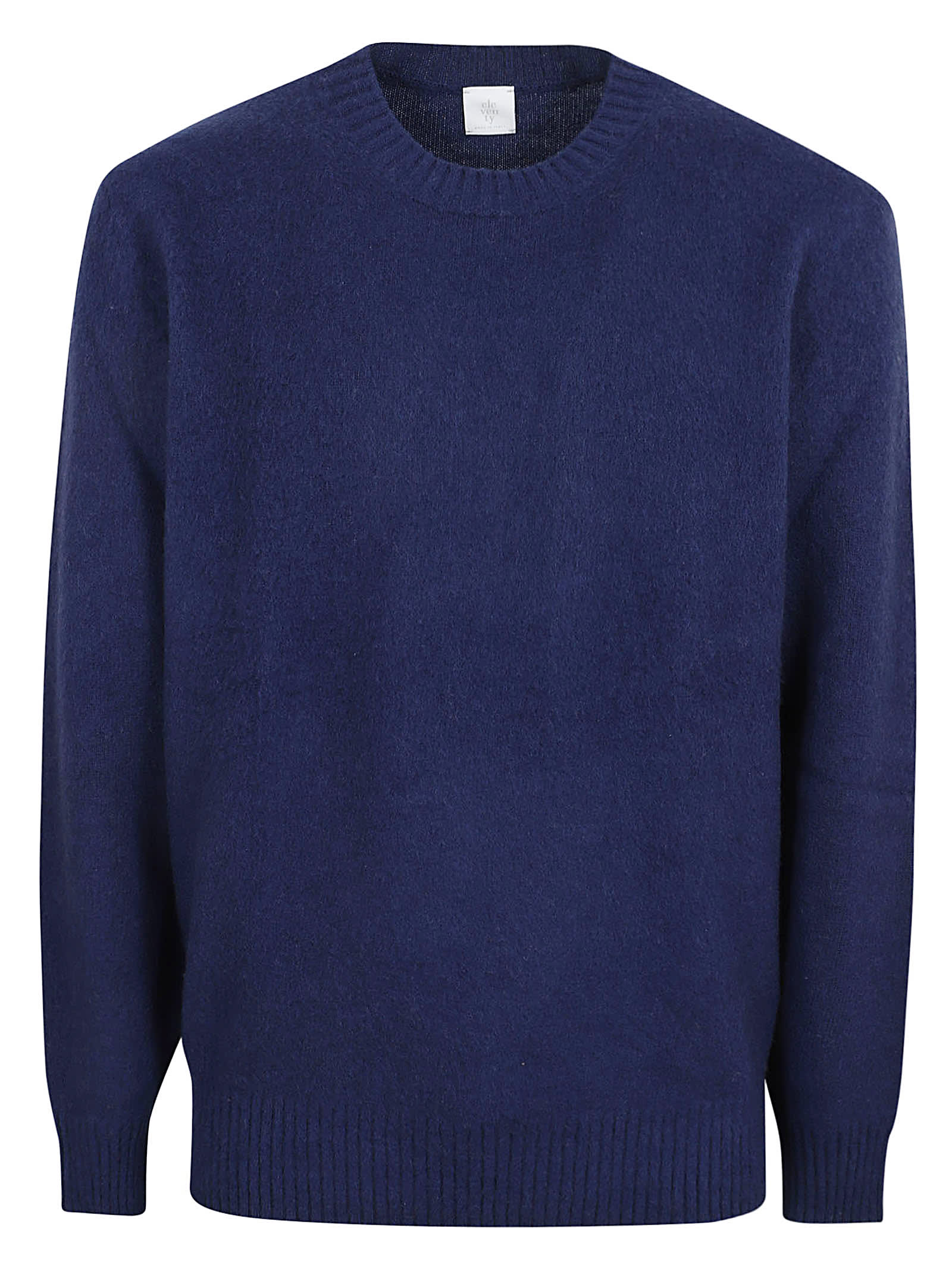 Shop Eleventy Crew-neck Sweaters In Blue