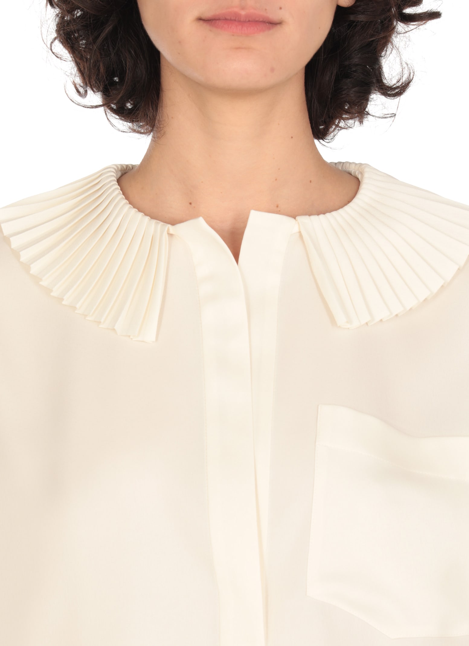 Philosophy Di Lorenzo Serafini Shirt With Chest Pockets In Ivory