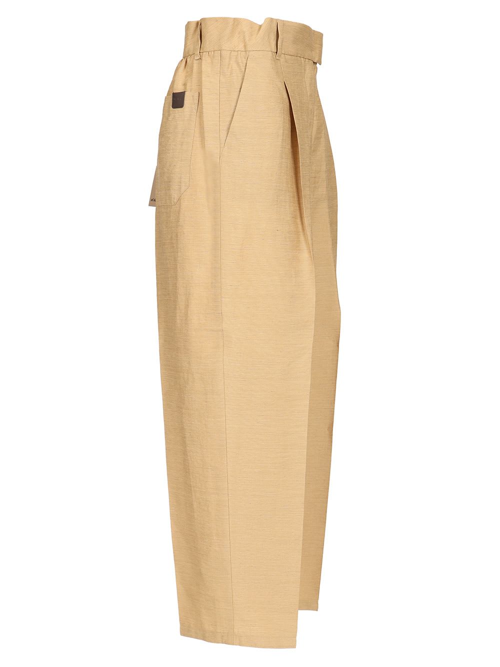 Shop Max Mara Straight Trousers In Linen And Silk