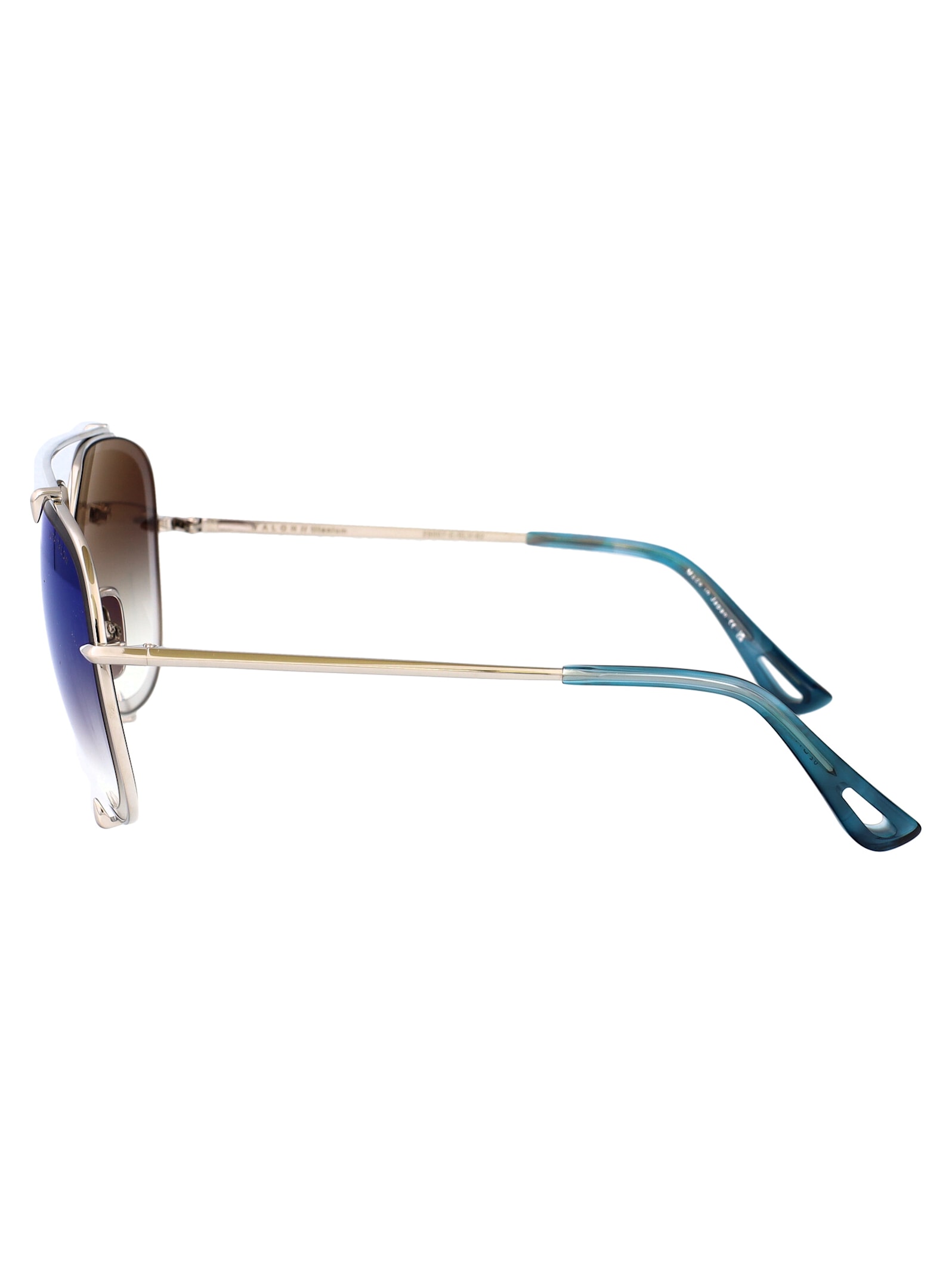Dita Talon Sunglasses In Silver W/ Dark Grey To Clear - Soft Blue Mirror - Ar