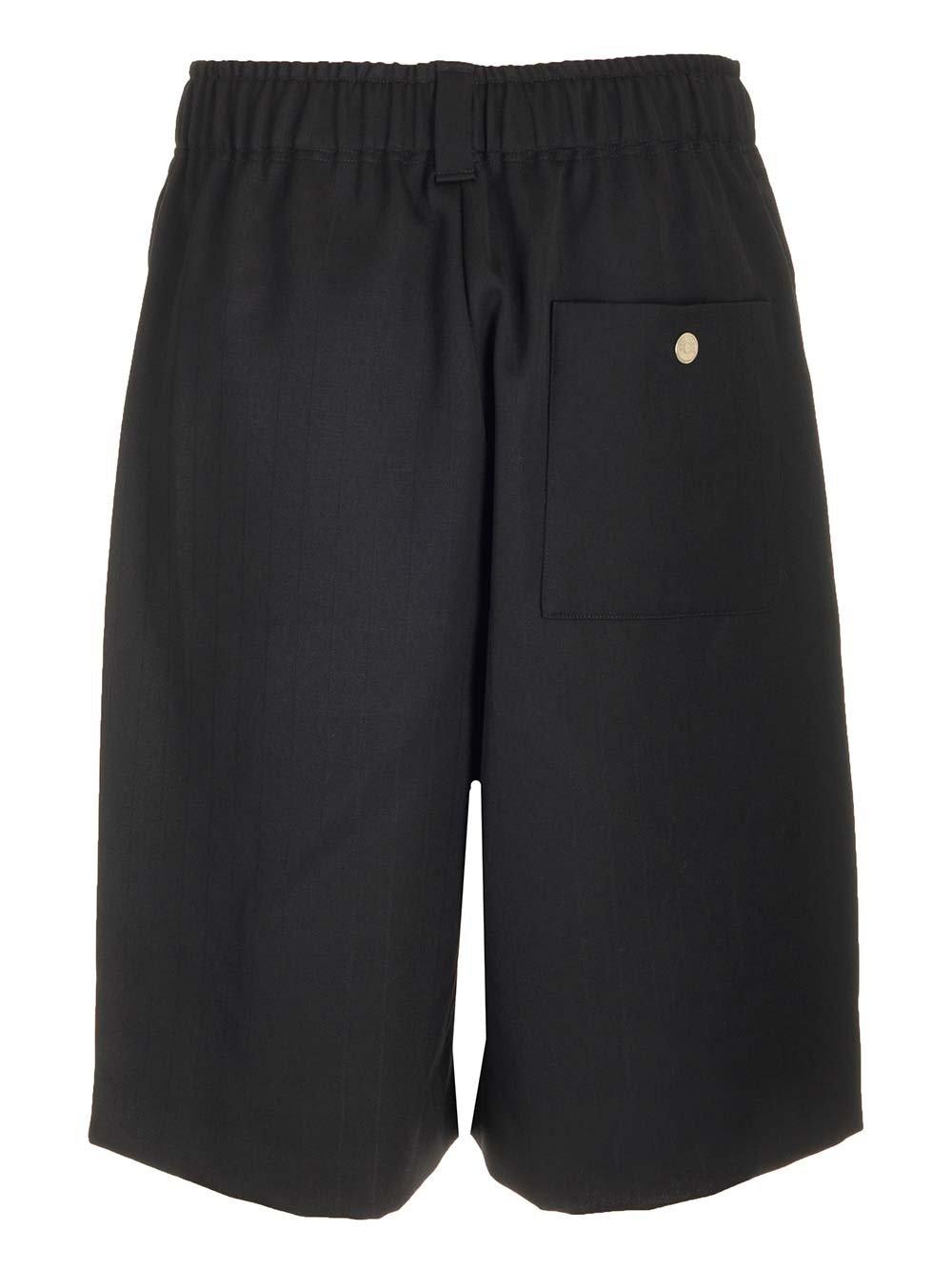 Shop Jacquemus Elasticated Waist Shorts In Black