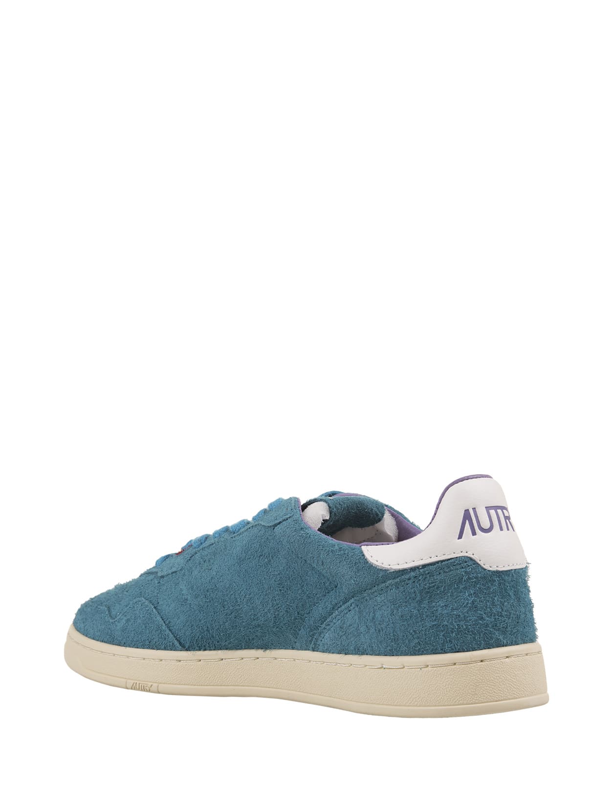 Shop Autry Medalist Flat Sneakers In Sapphire And Alyssm Suede In Green