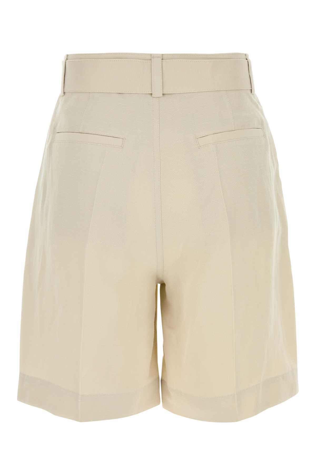 Woolrich Sand Viscose Blend Shorts In Beige