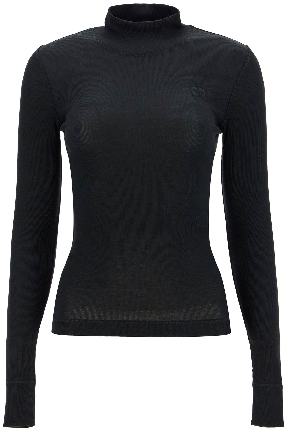 Long-sleeved Ribbed Top