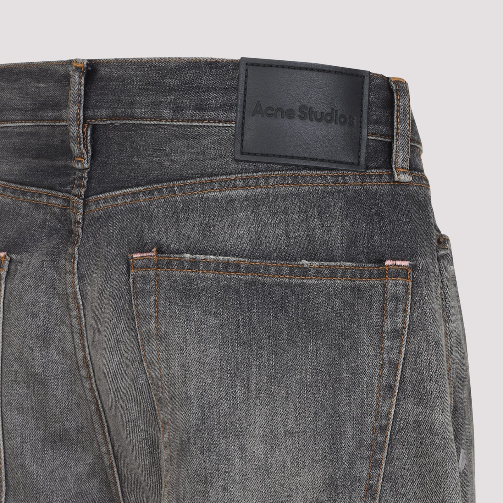 Acne Studios Trafalgar Wide Leg Jeans With Faded Effect In Black