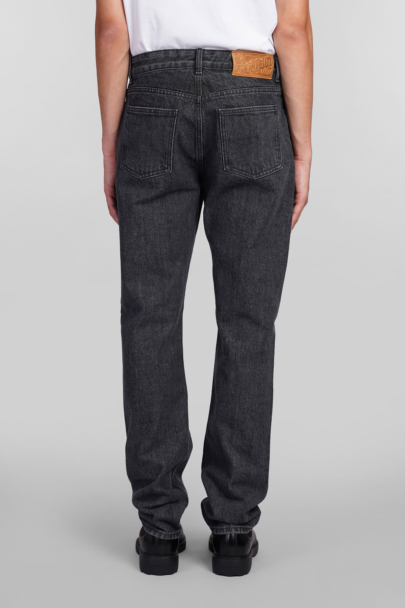 Shop Bally Jeans In Grey Cotton