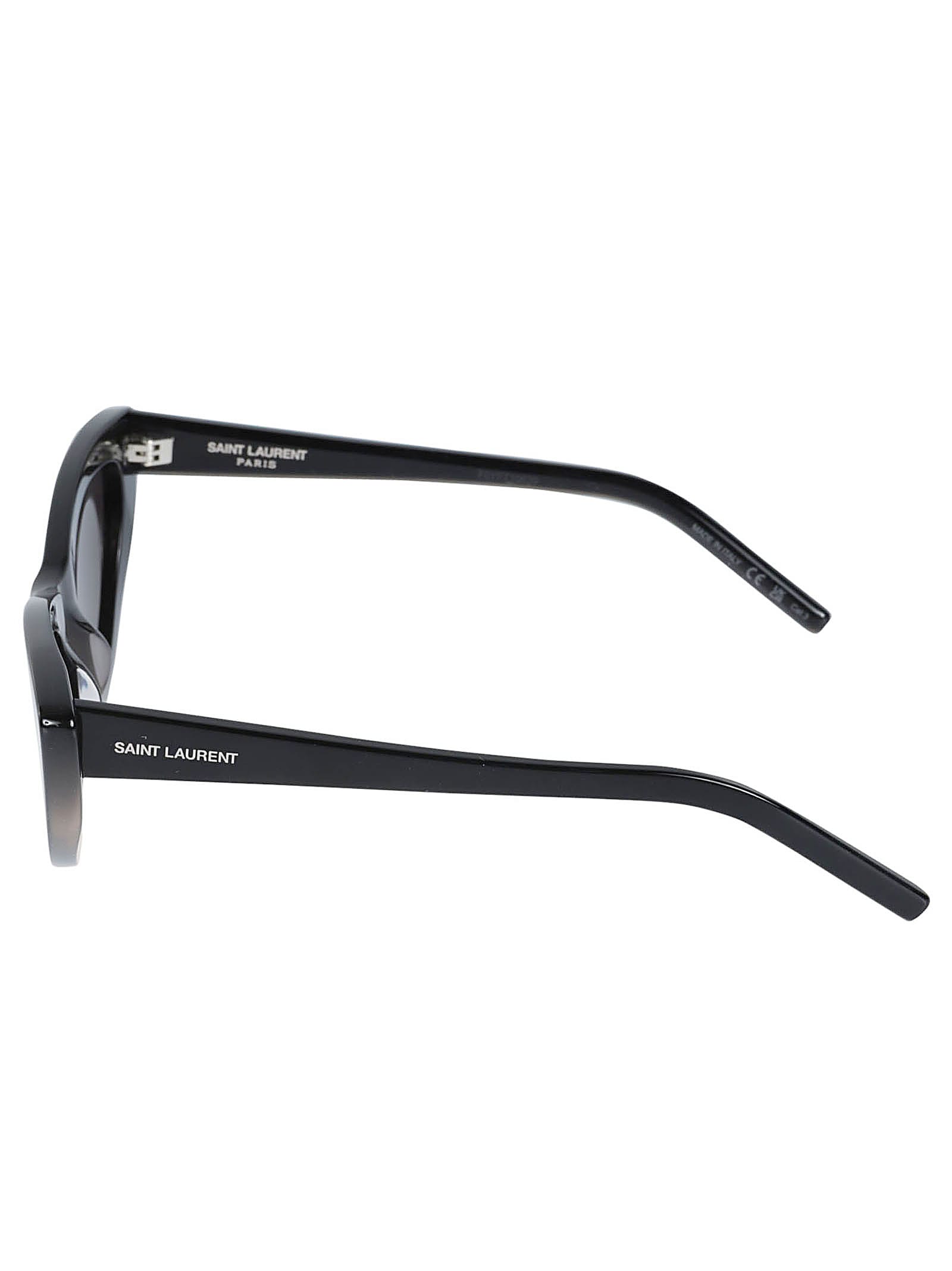 Shop Saint Laurent Lily Sunglasses In Black/grey