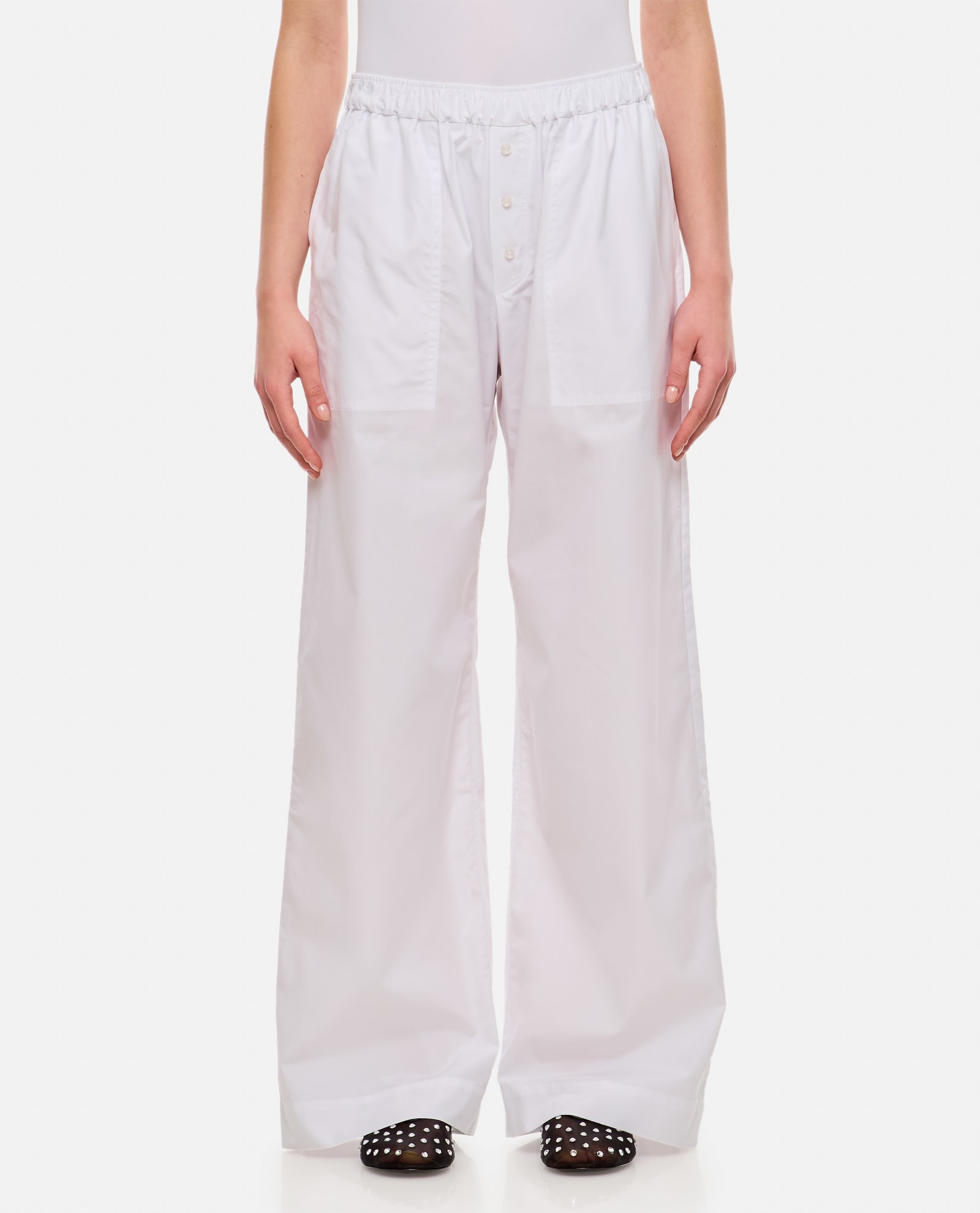 Shop Saks Potts Zachariah Cotton Pants In White