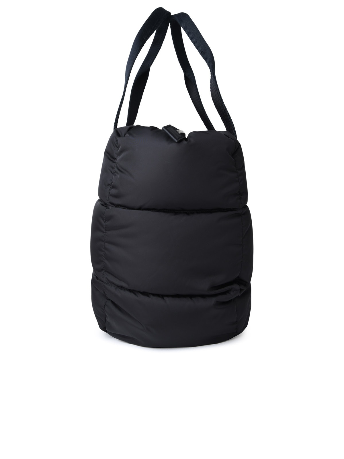 Shop Moncler Logo Patch Puffer Tote Bag In Nero