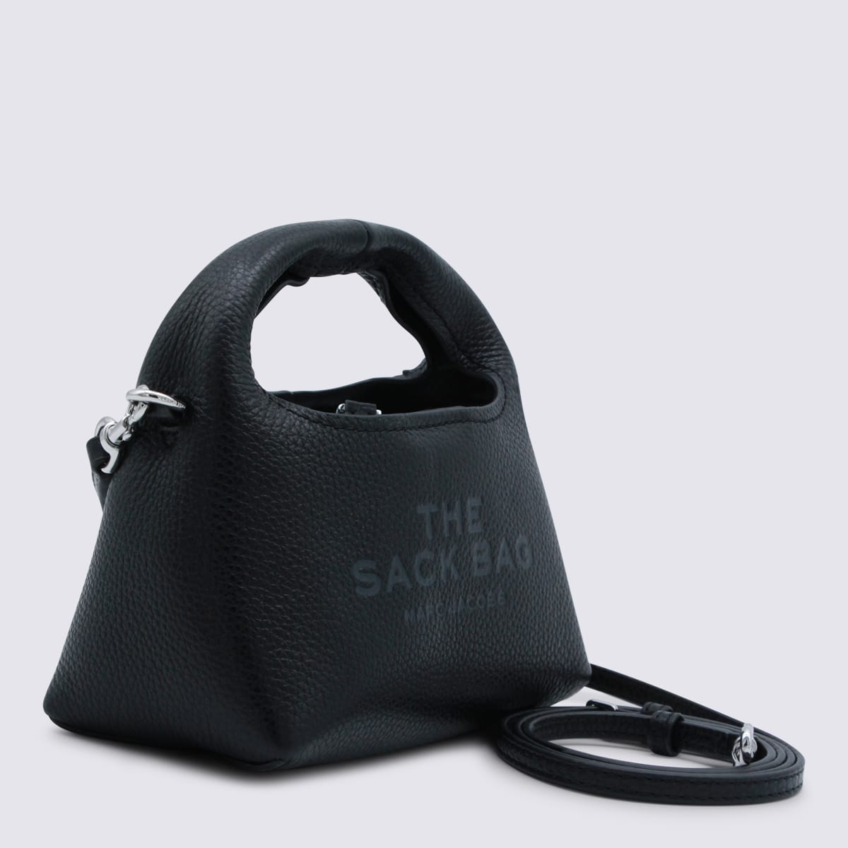 Marc Jacobs Black Leather The Micro Crossbody Sac In Black