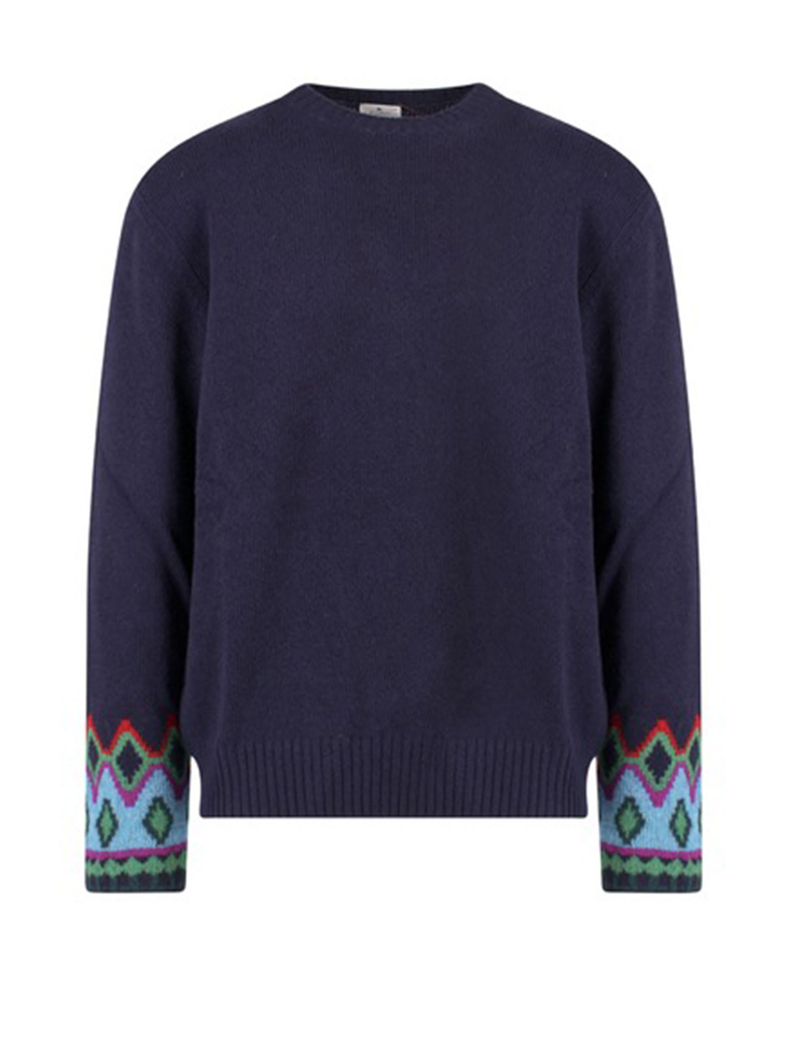 Shop Etro Crewneck Sweater With Embroidery