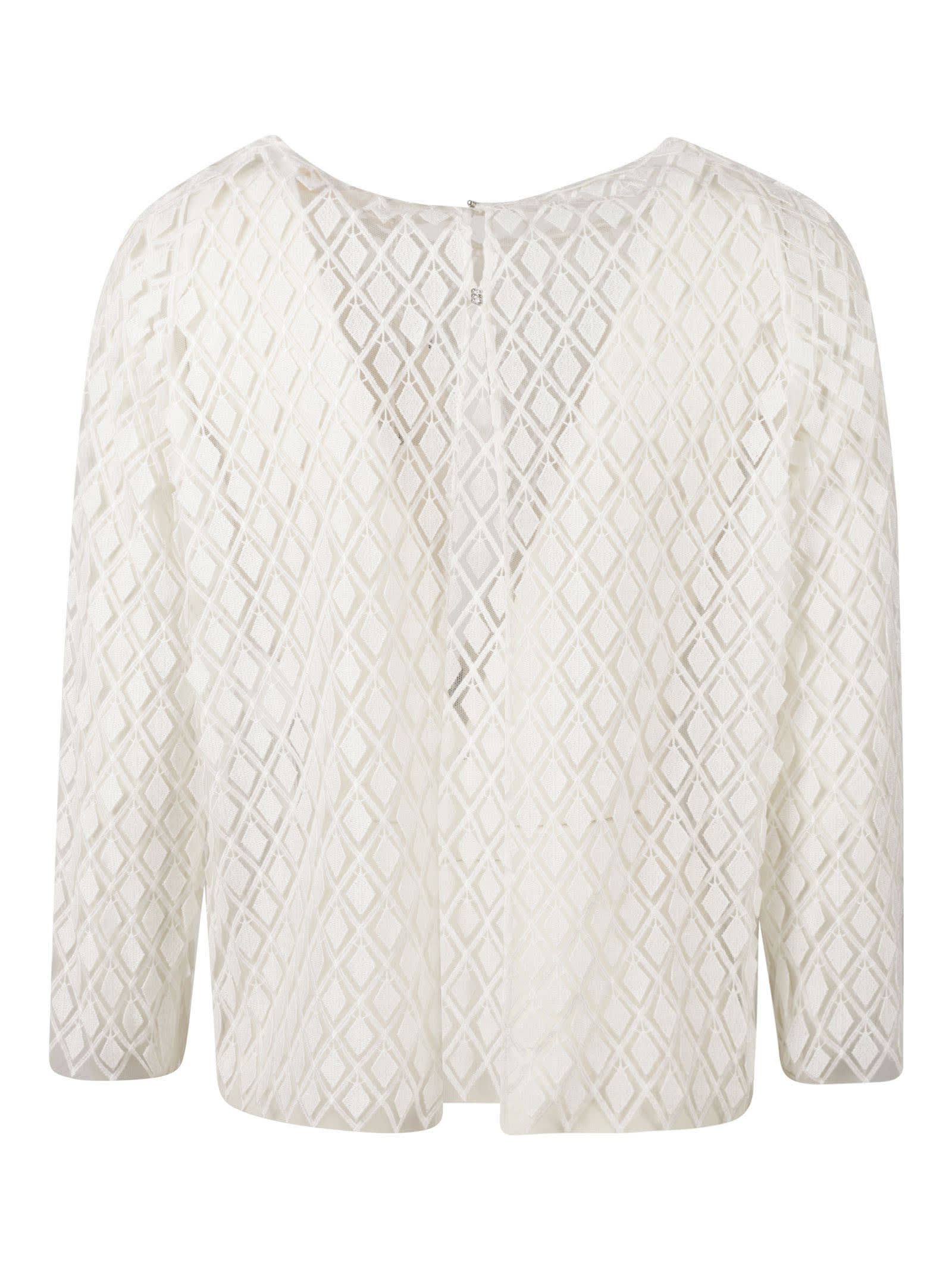 Max Mara Trento Diamond-pattern Lace Jacket