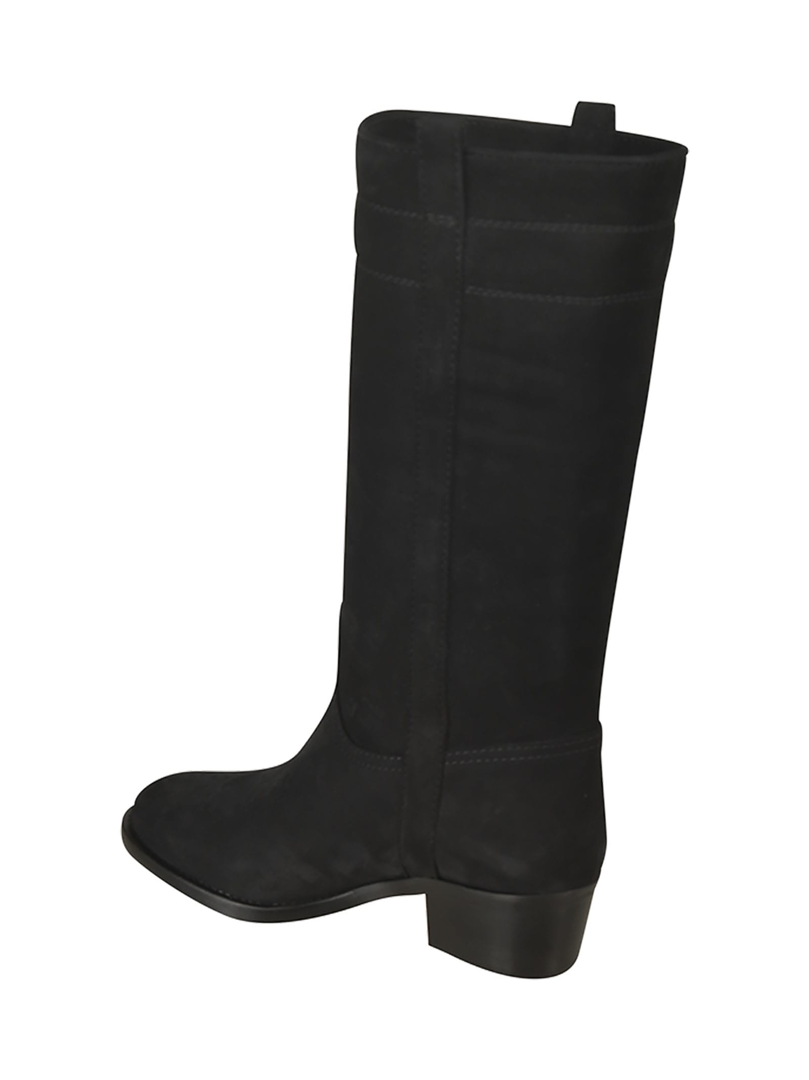 Fay 45mm Suede Boots In Black