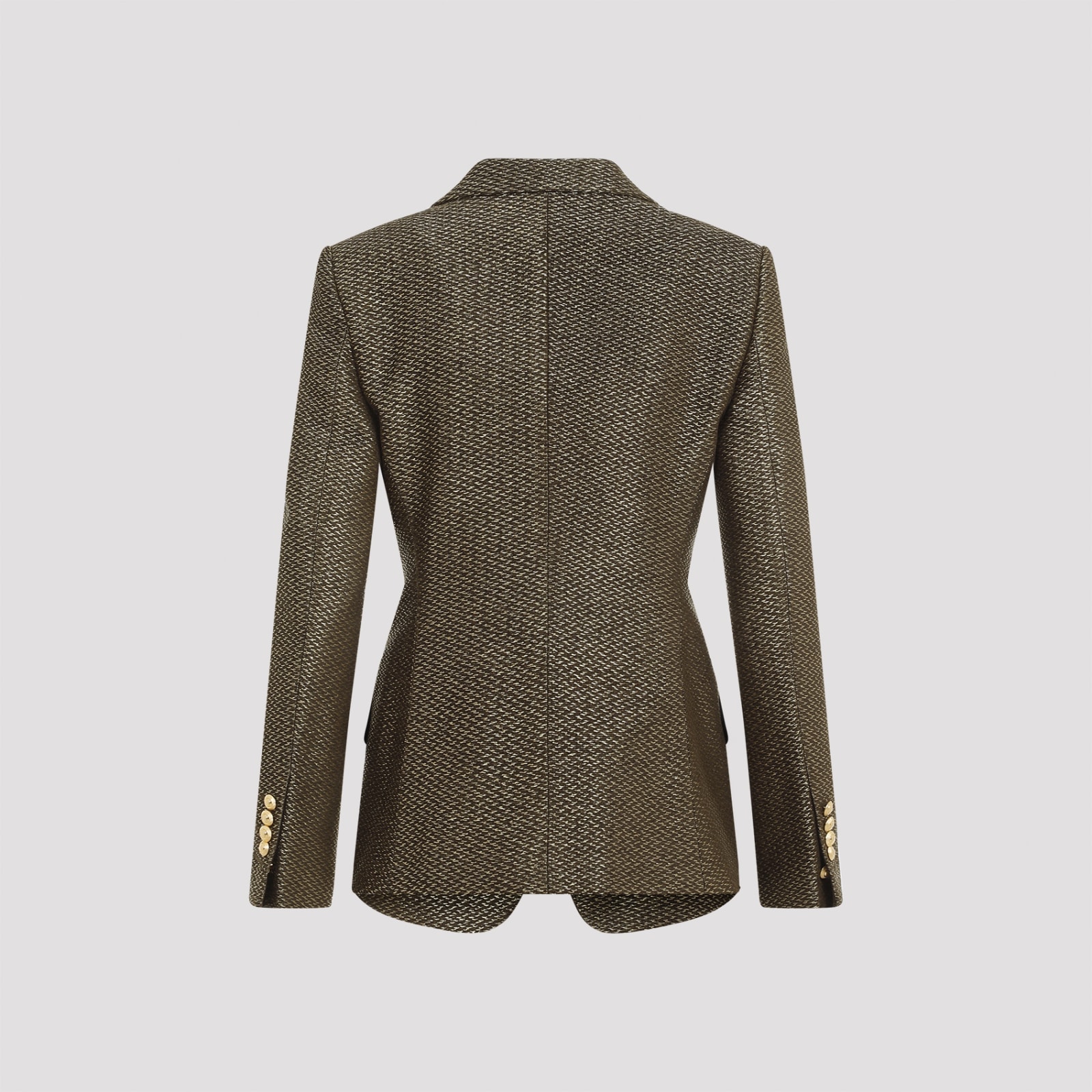 Shop Tom Ford Boucle Single Breasted Jacket In Zoliv Multi Olive