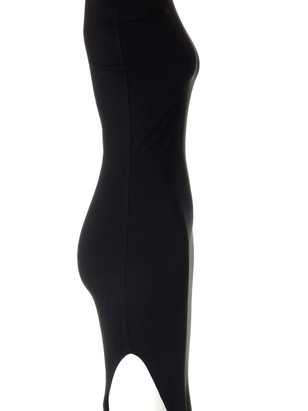 Shop Rick Owens Asymmetric Midi Dress In Black