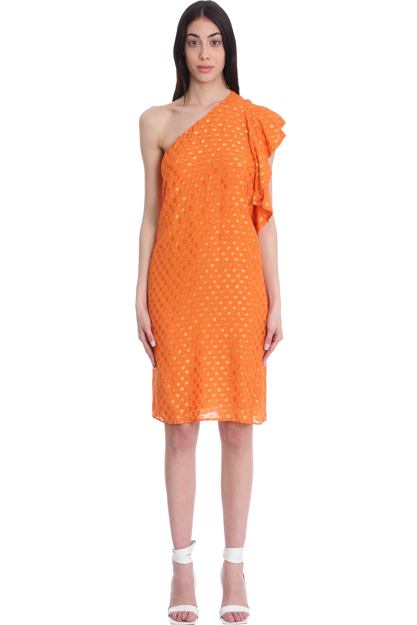 LAutre Chose Dress In Orange Viscose