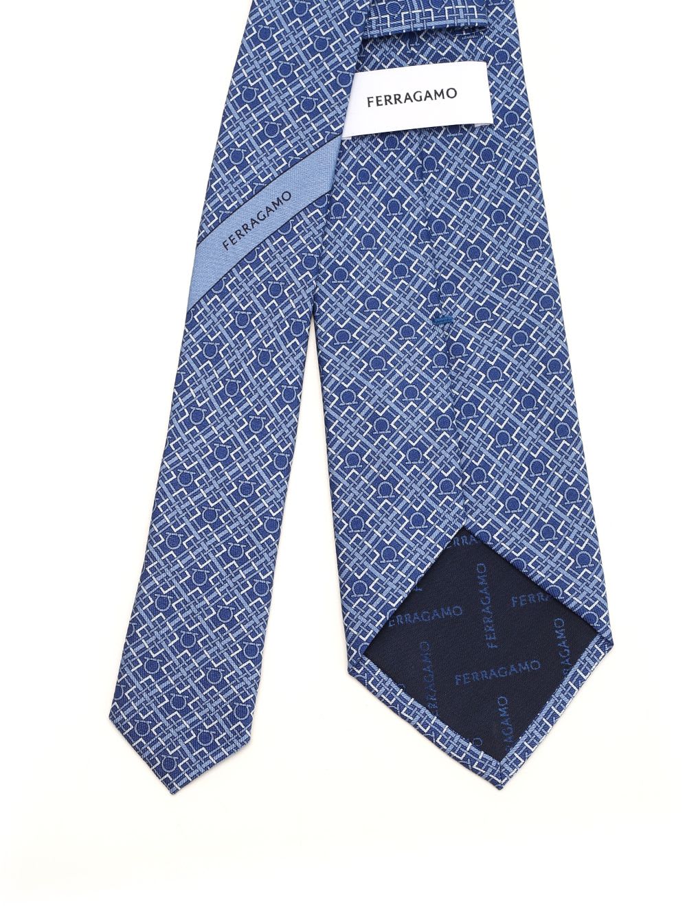 Shop Ferragamo Silk Tie In Blue