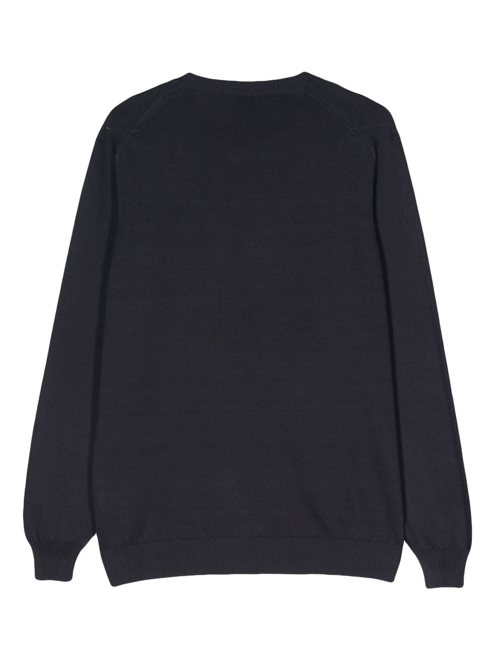 Shop Fedeli Navy Blue Cotton Argentina Jumper