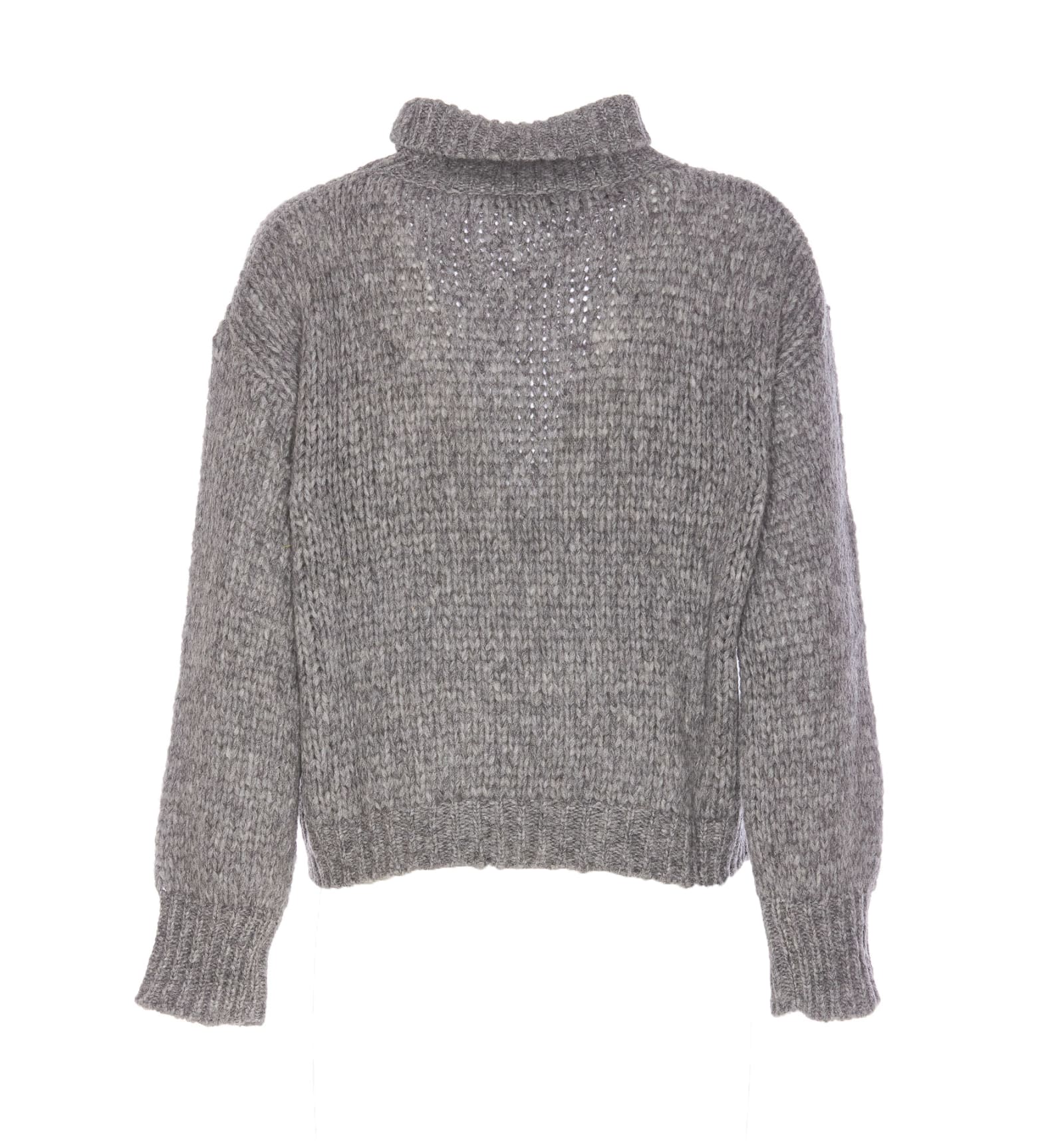 Shop Roberto Collina Turtleneck Sweater In Grey