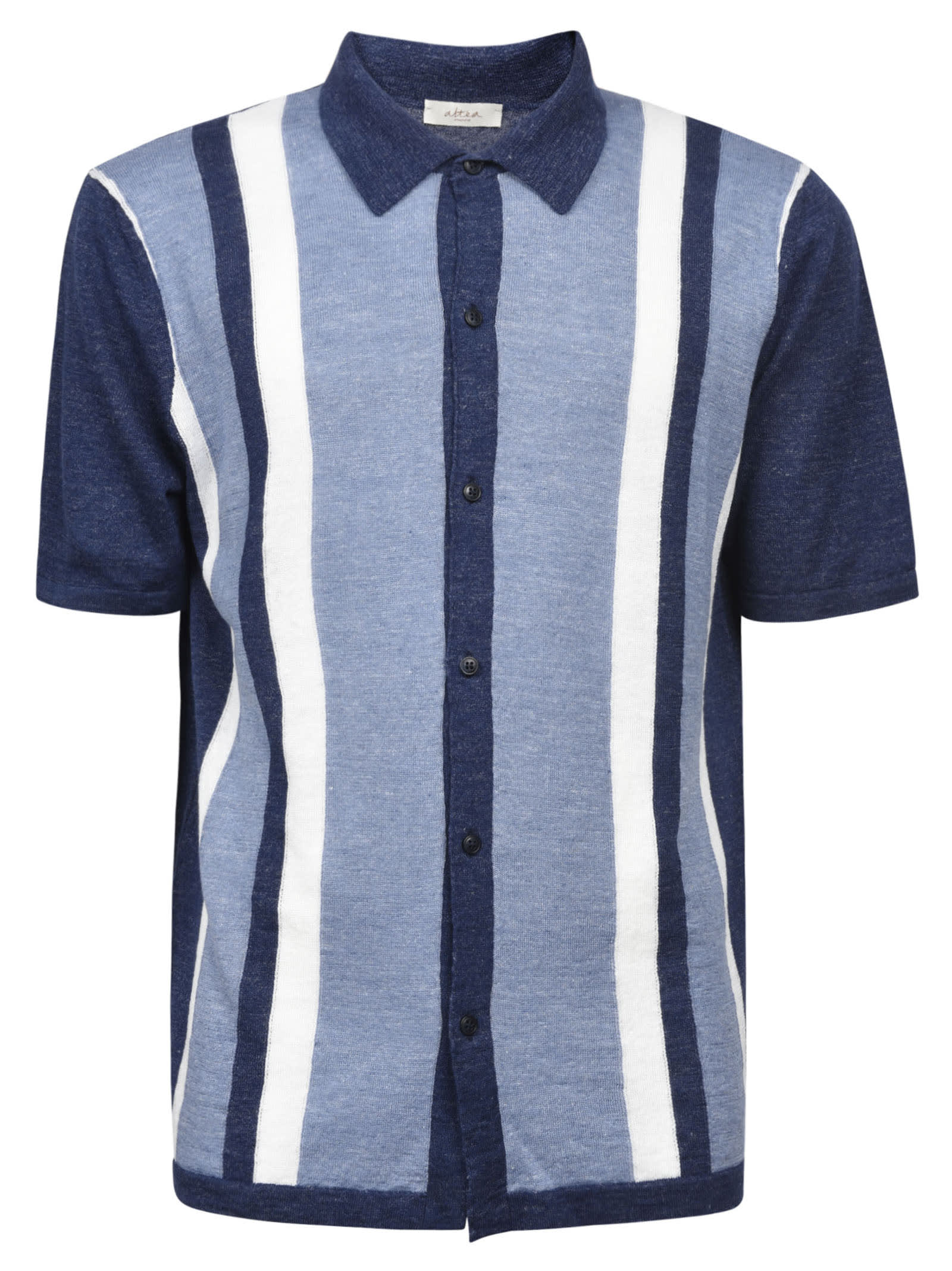 Altea Stripe Patterned Long Placket Polo Shirt