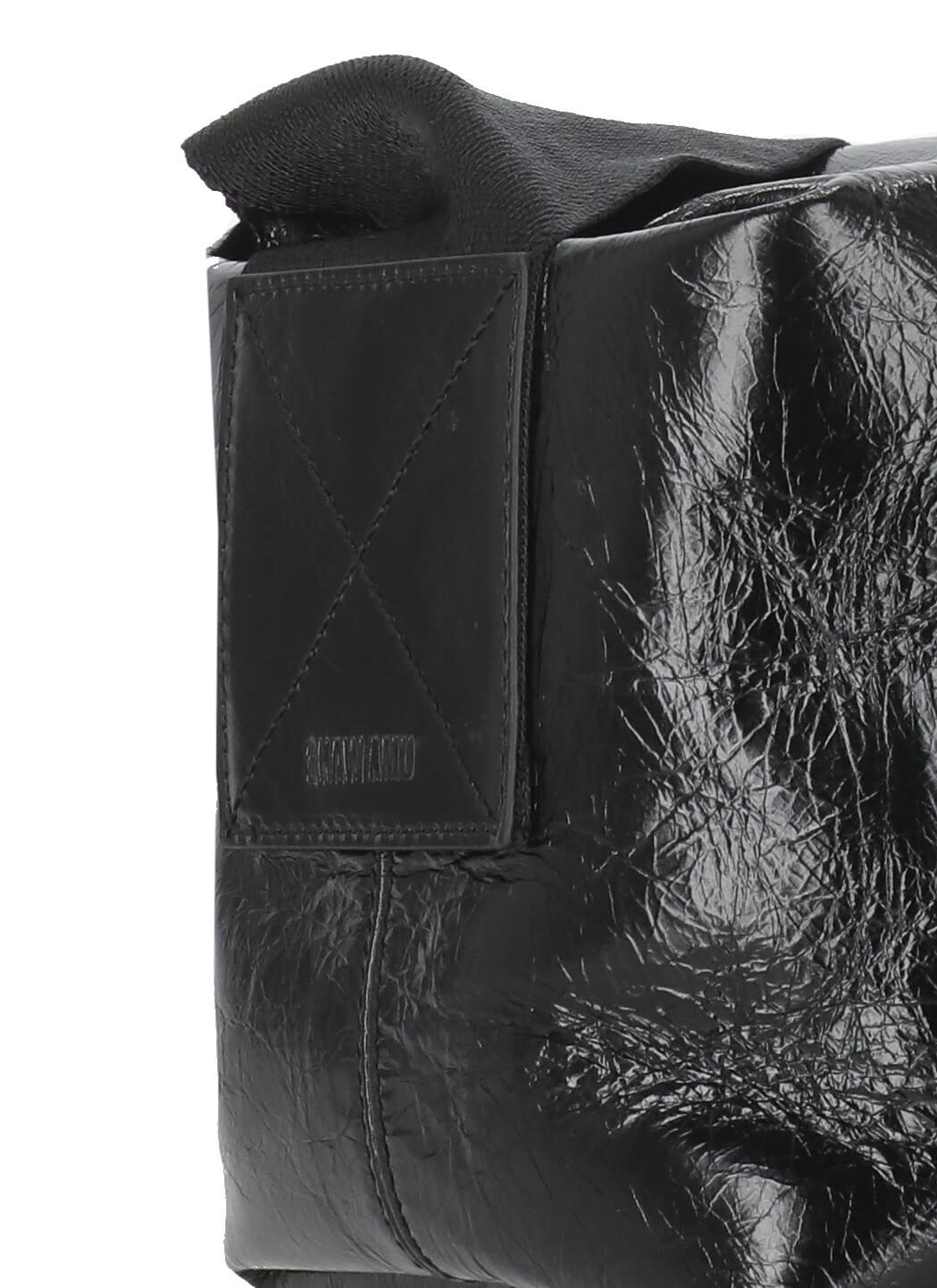 Uma Wang Leather Shoulder Bag In Black