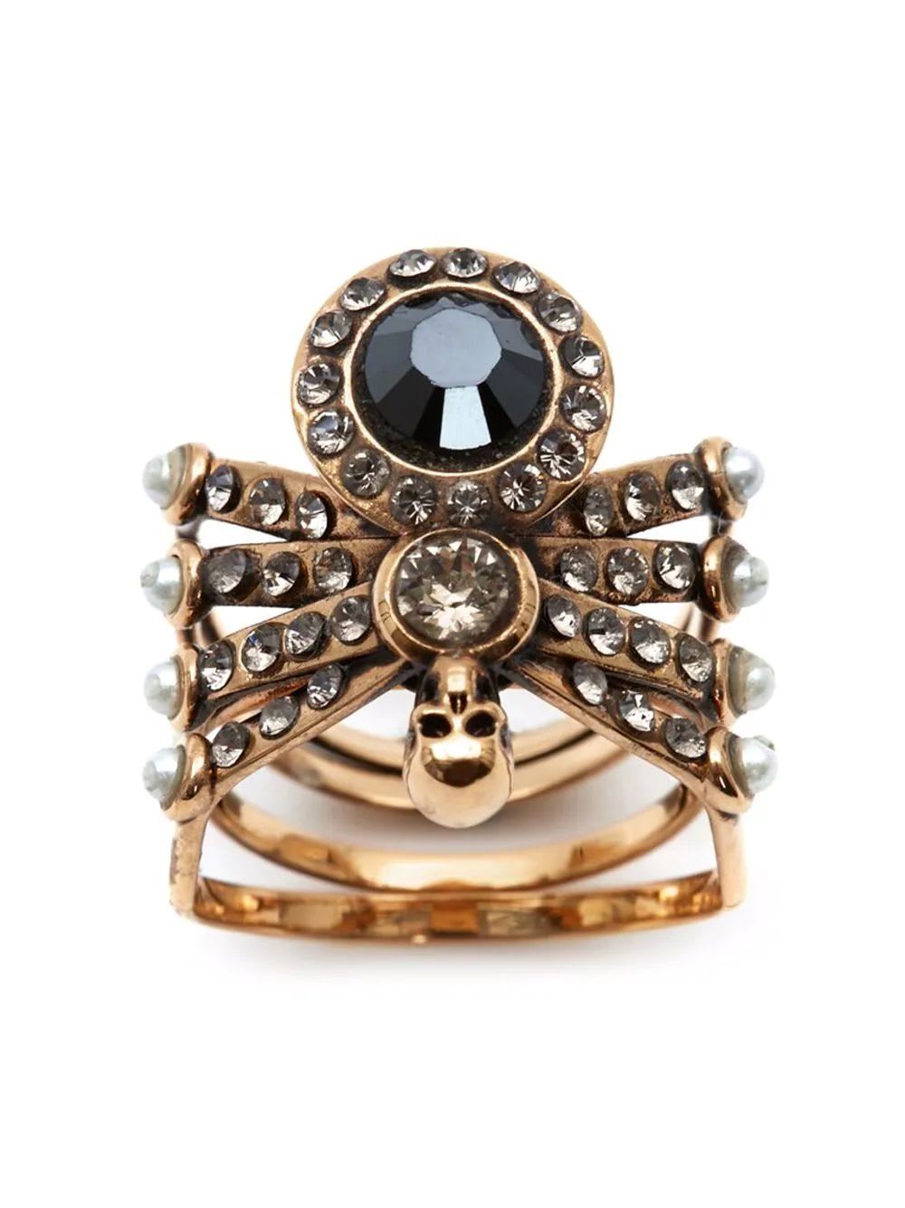 Spider Ring In Antique Gold