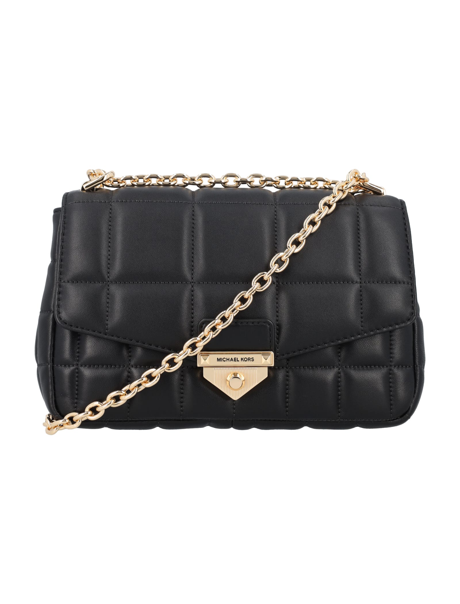 Michael Kors Black Quilted Leather Sling Bag