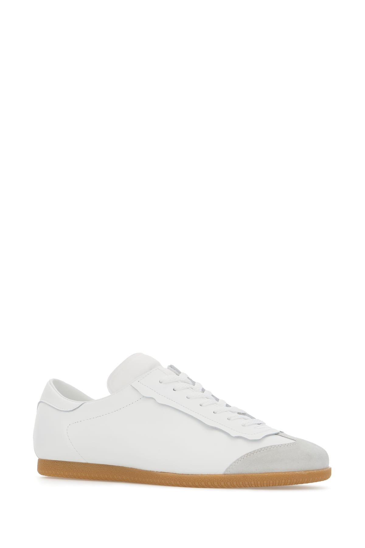 Shop Maison Margiela White Leather Sneakers In T1003