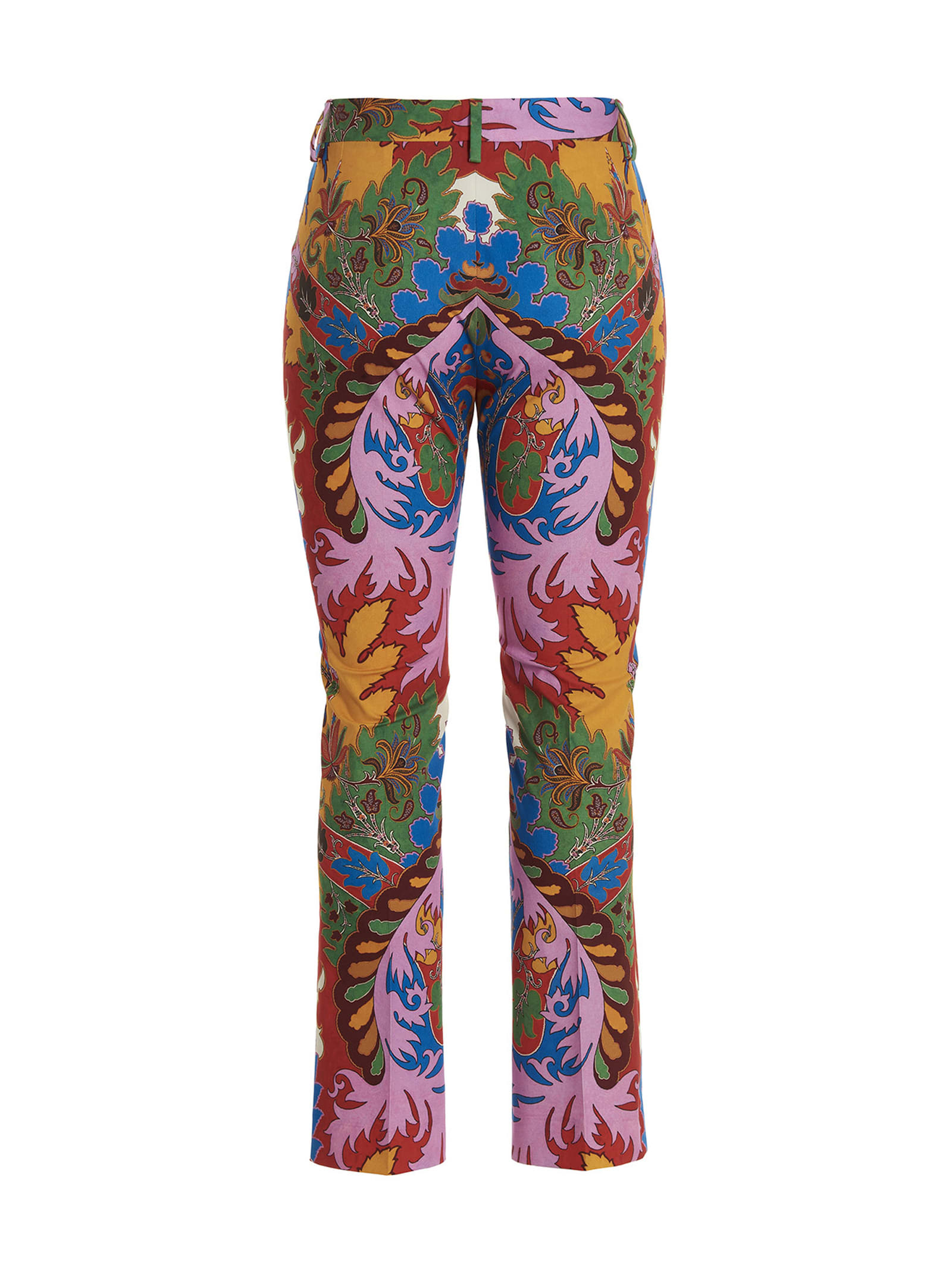 Shop Etro Paisley Pants In Multicolour