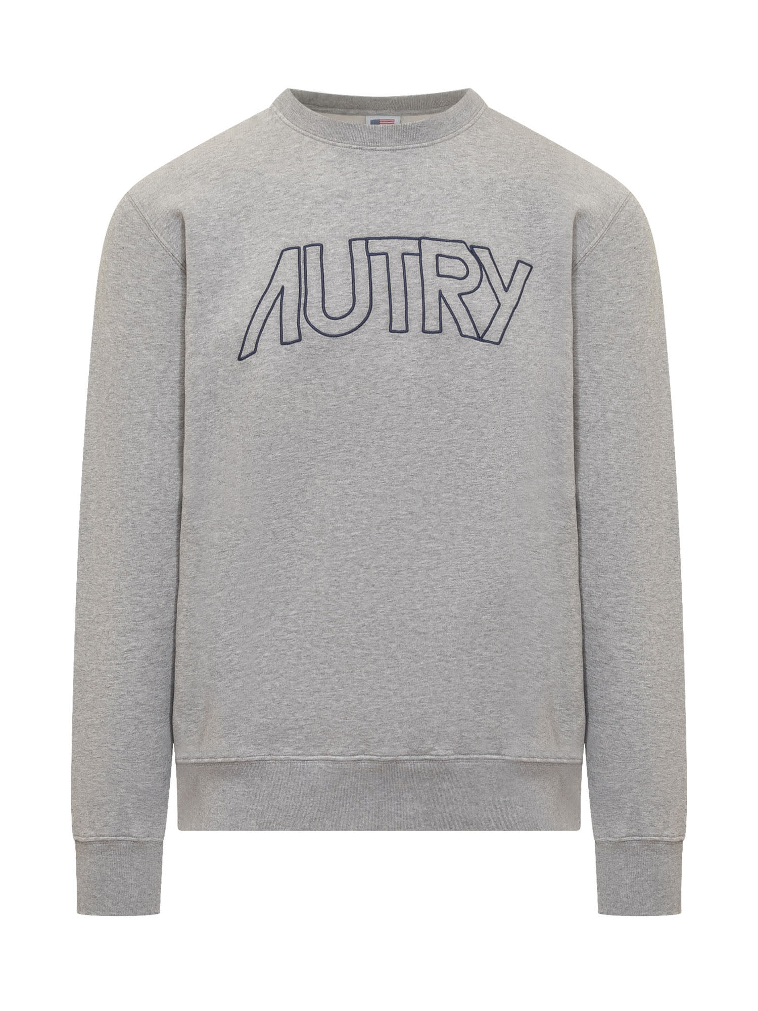 Shop Autry Icon Sweatshirt Fleece In Melange
