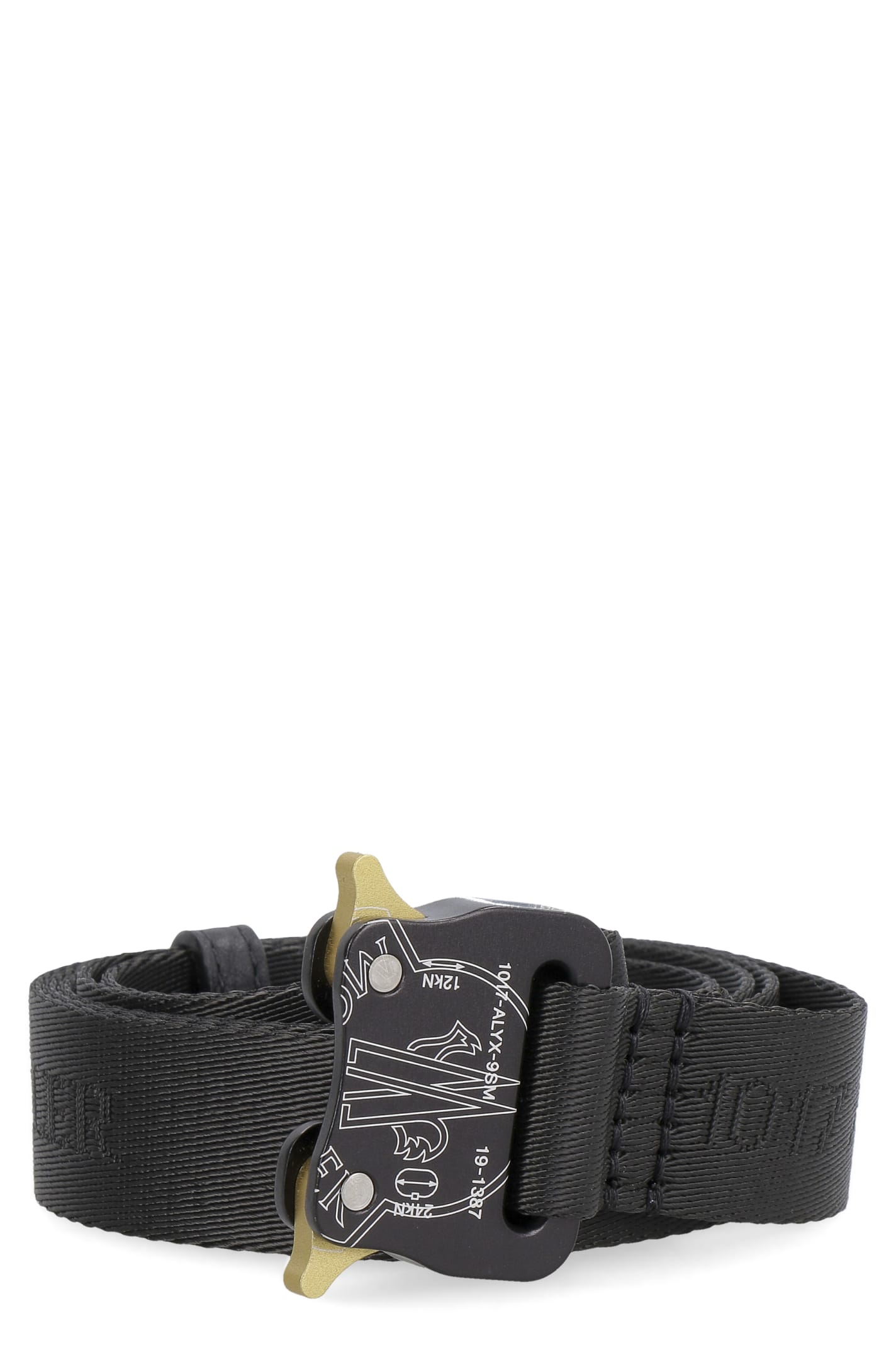 Moncler Fabric Belt With Logo In Black