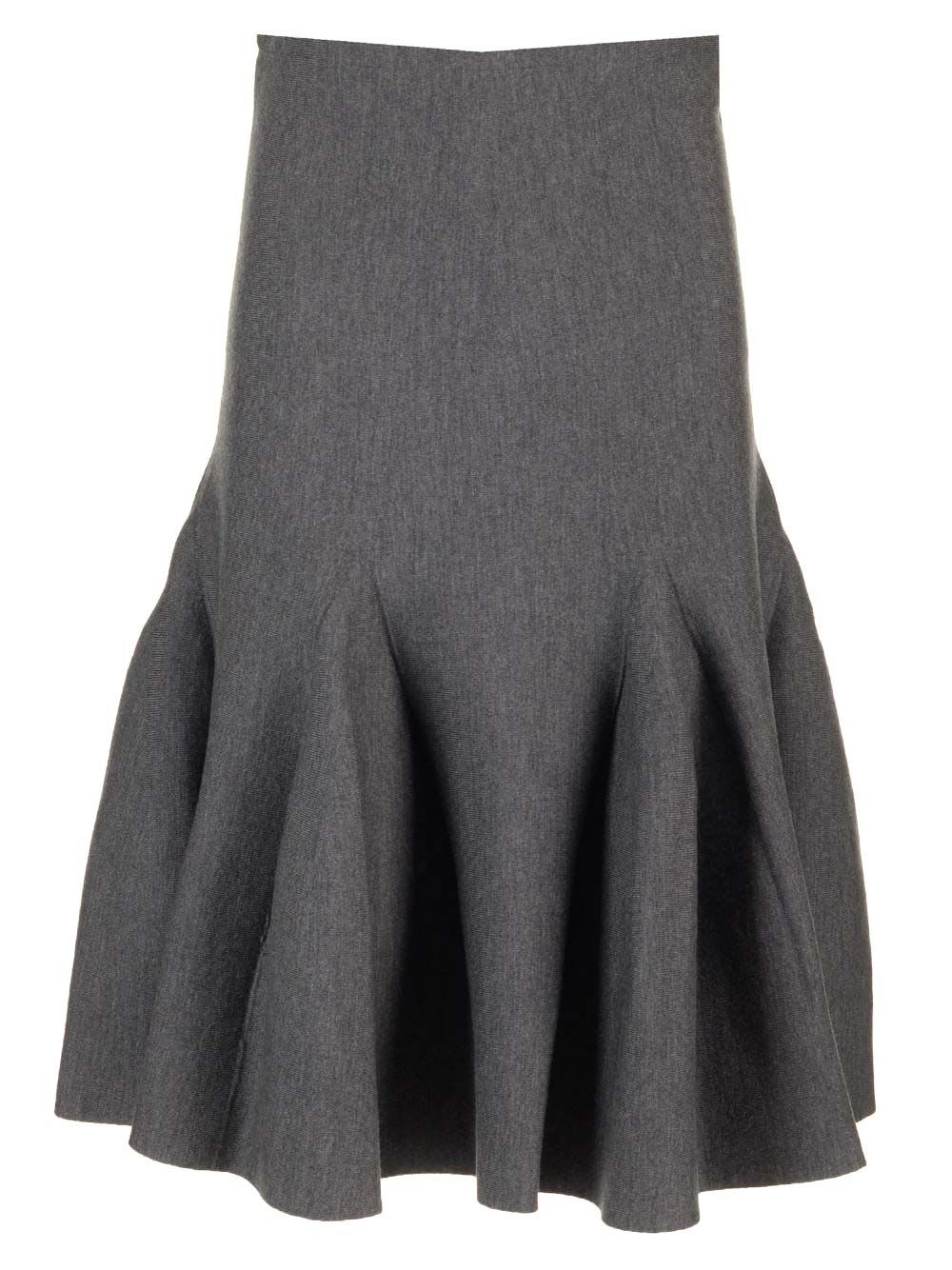 Shop Alaïa Sculptural Skir In Grey