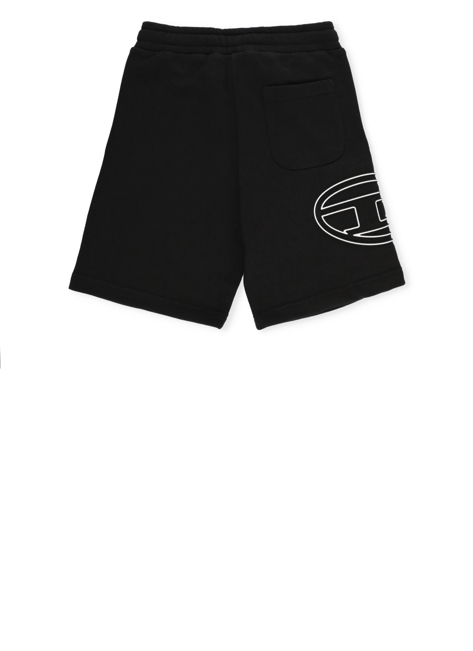 Shop Diesel Pcurvbigoval Shorts In Black