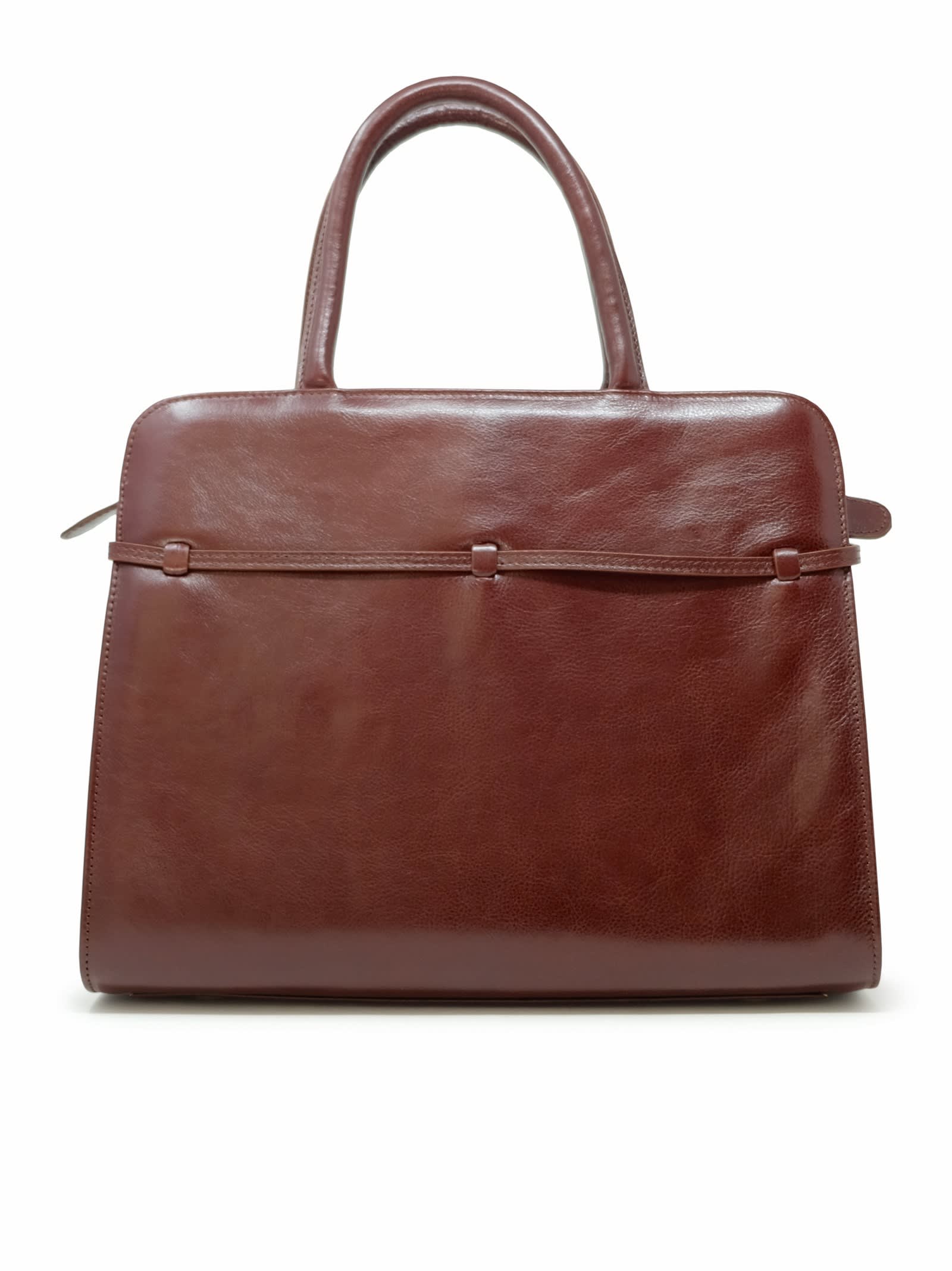 Shop Del Carlo Roberto  Brown Leather Bag