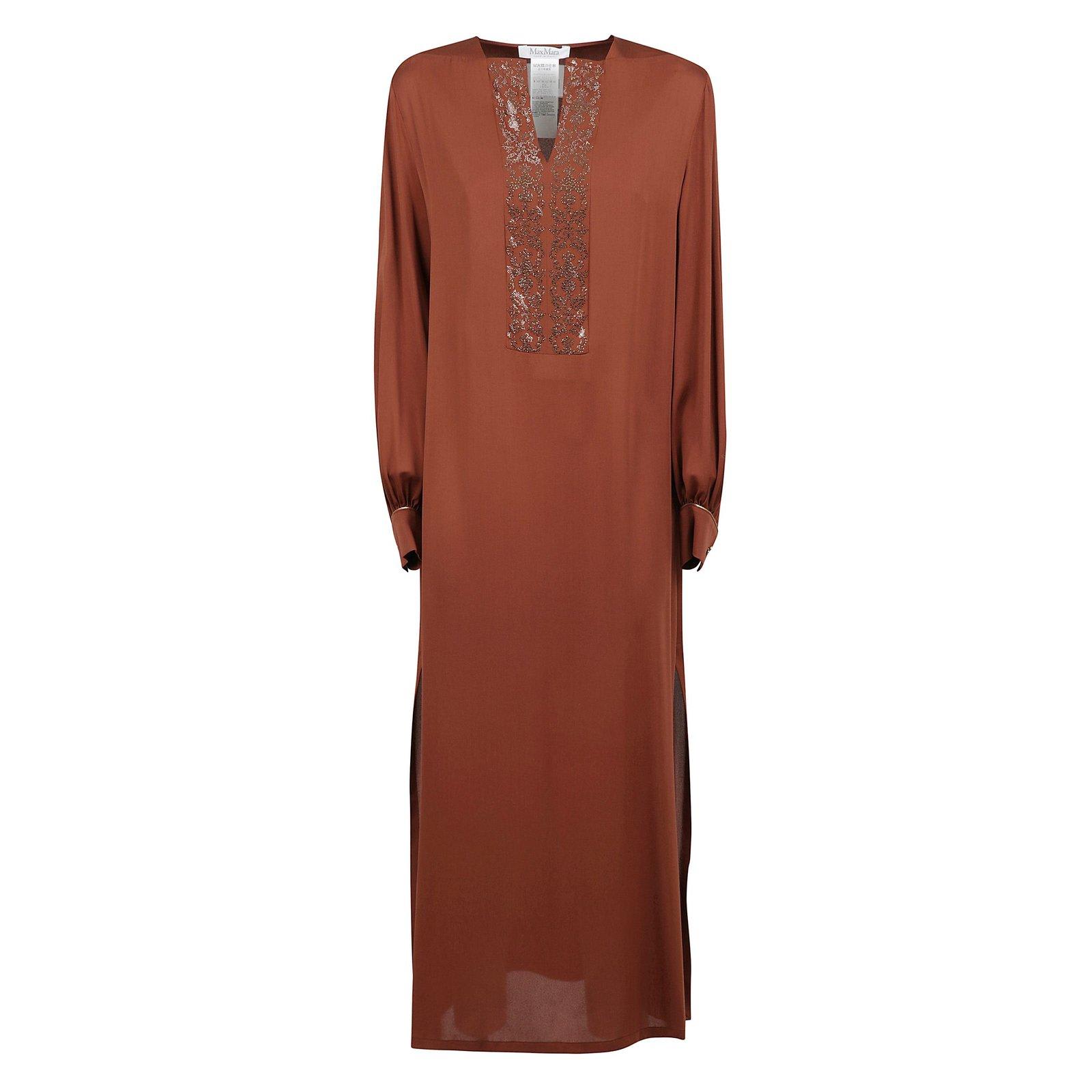 Sansone V-neck Long-sleeved Dress