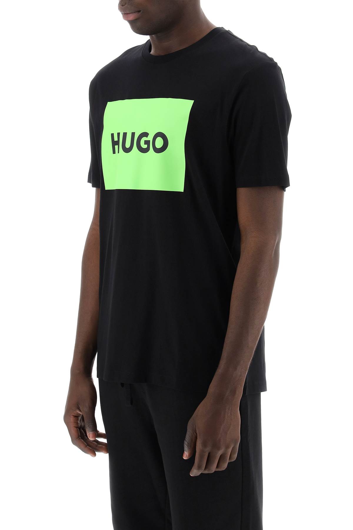 Shop Hugo Boss Dulive T-shirt With Logo Box In Black 005 (black)