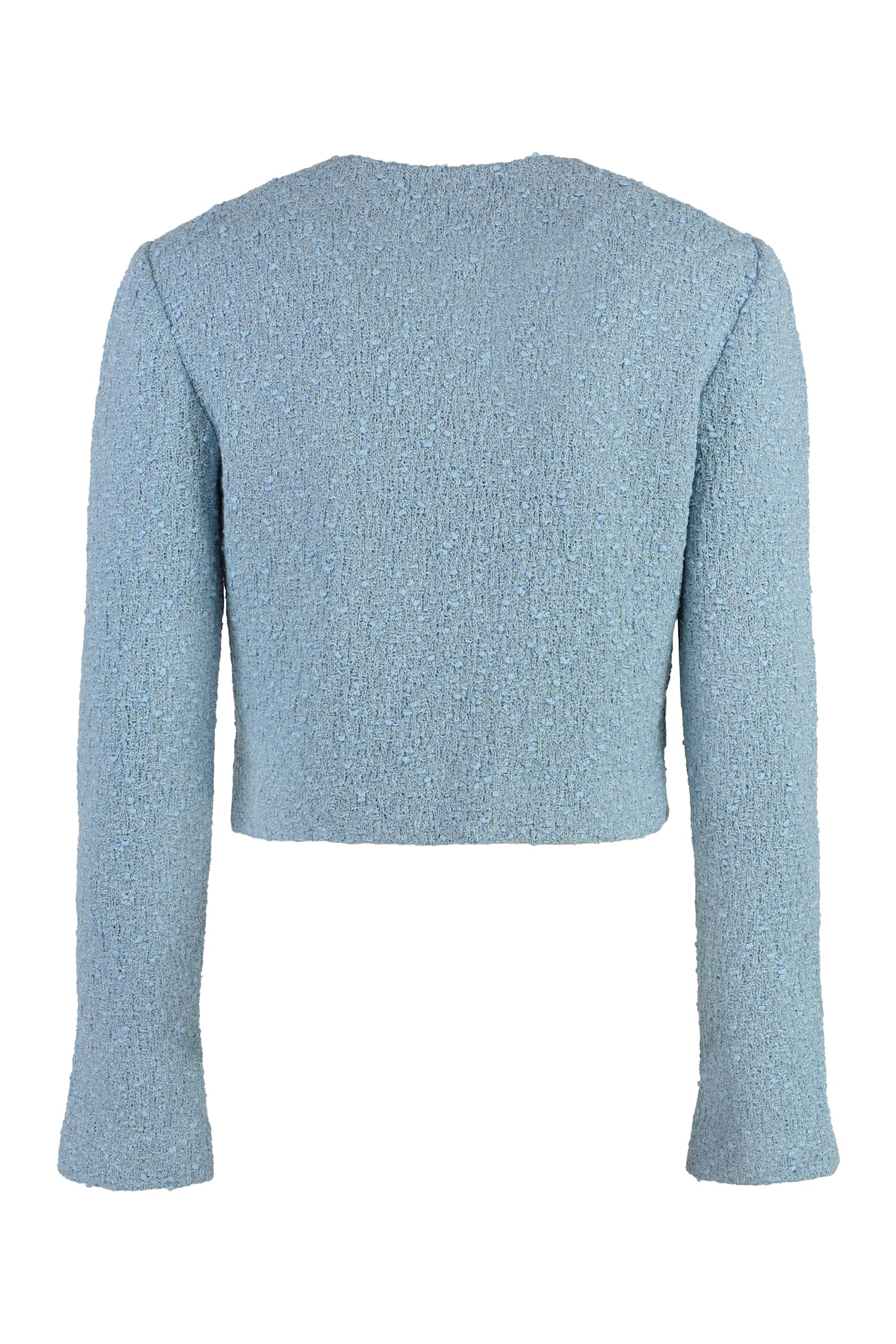 Alfieri & St.john Wool Blend Blazer In Light Blue
